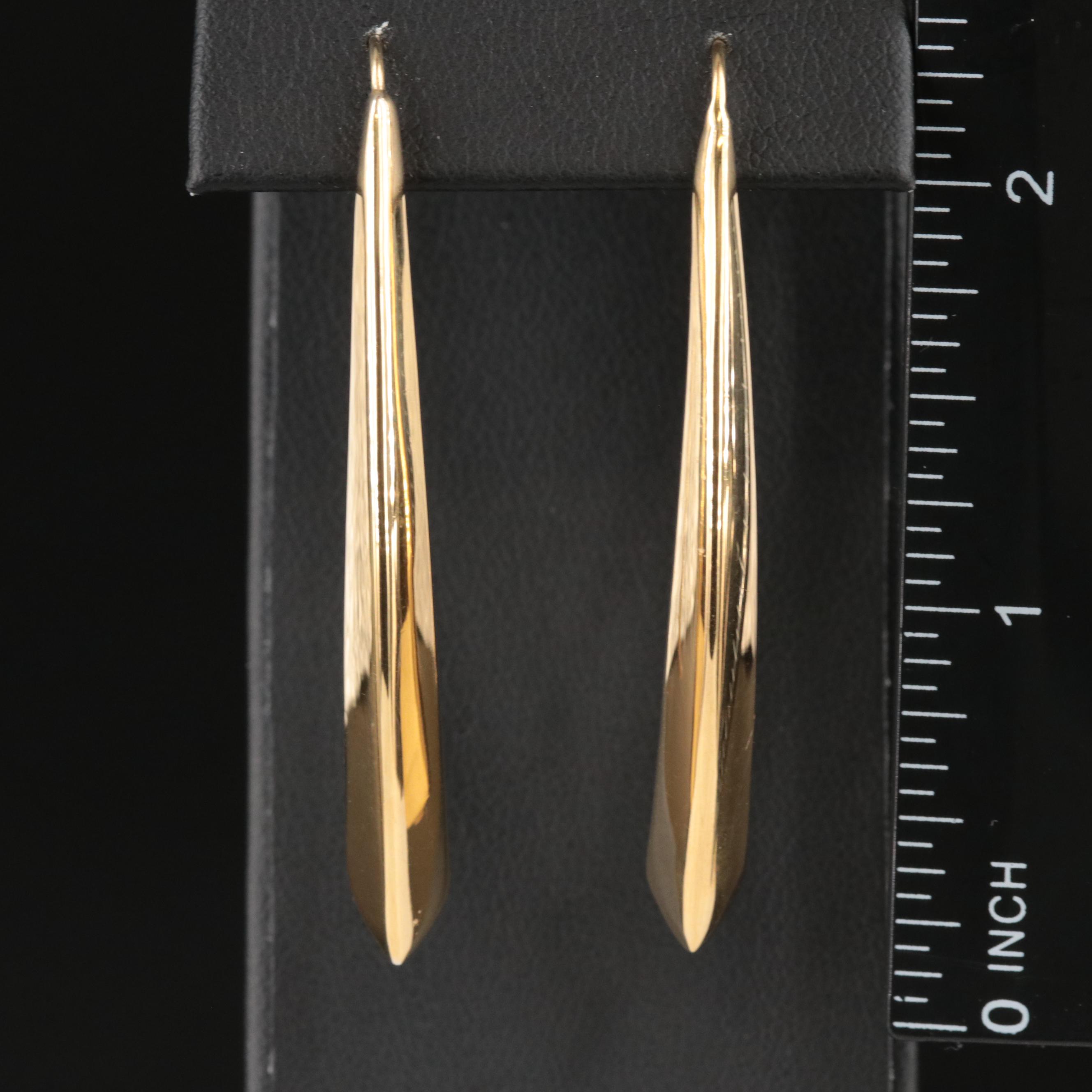 14K Spear Earrings