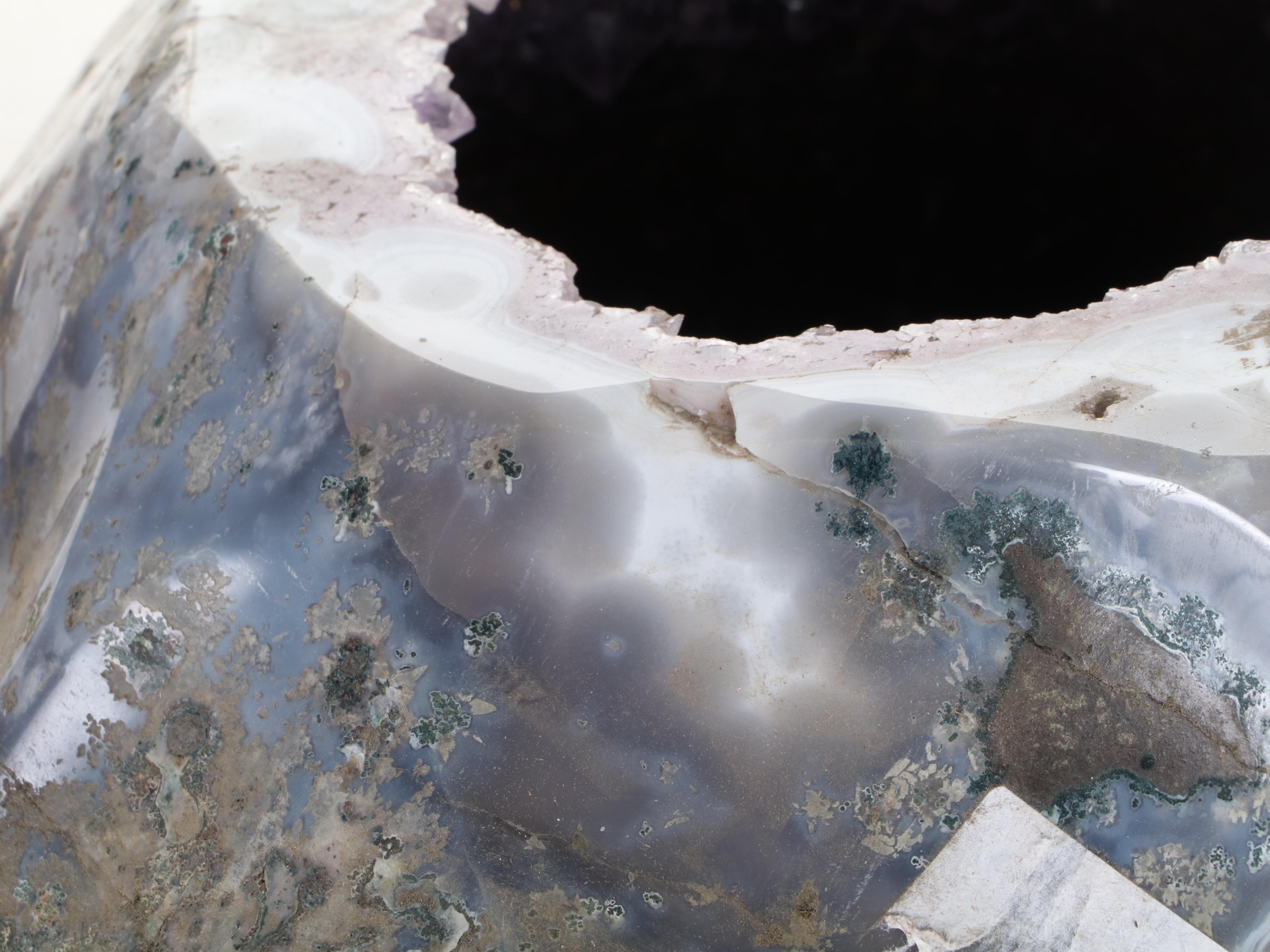 Double Chamber Agatized Amethyst Geode