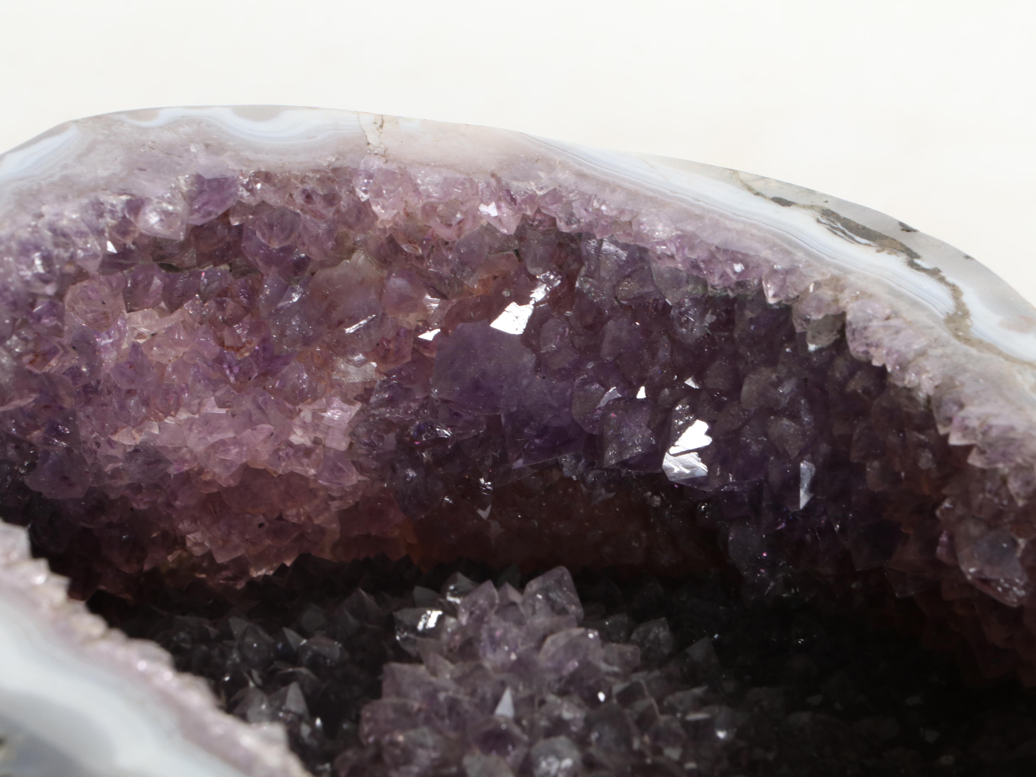 Double Chamber Agatized Amethyst Geode