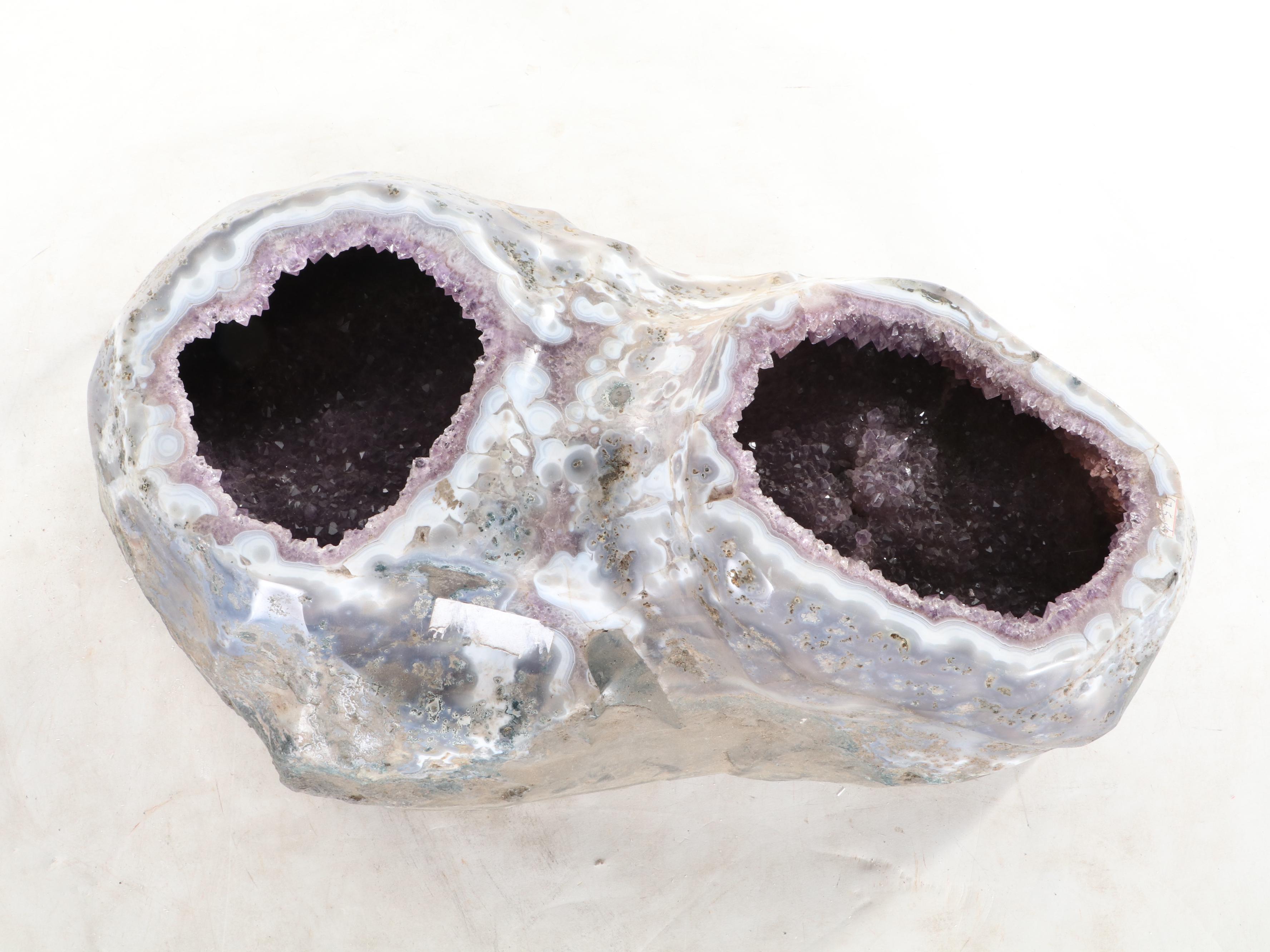 Double Chamber Agatized Amethyst Geode