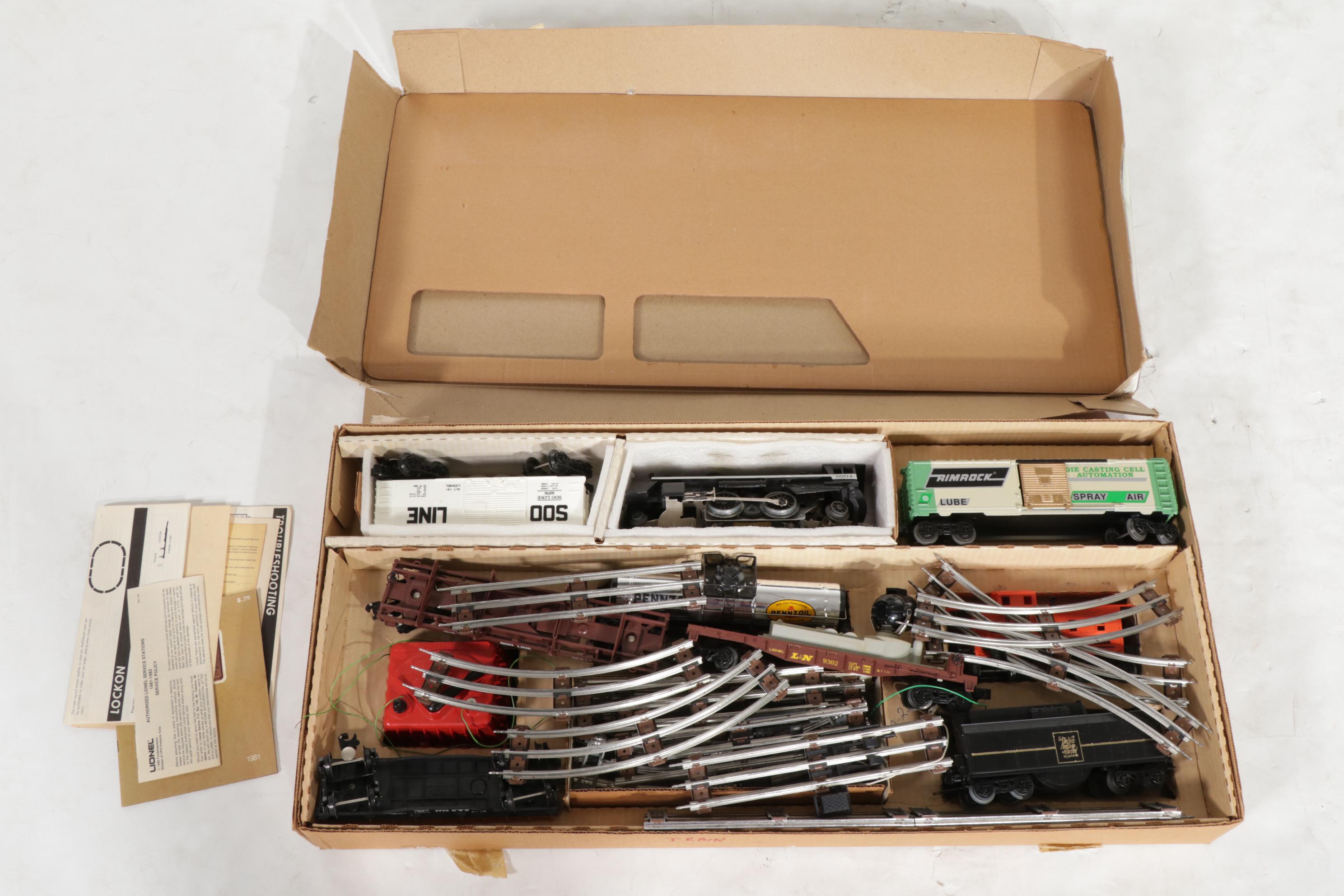 Lionel Wabash Cannonball Electric Train Set With Handmade Wooden Train, 1981