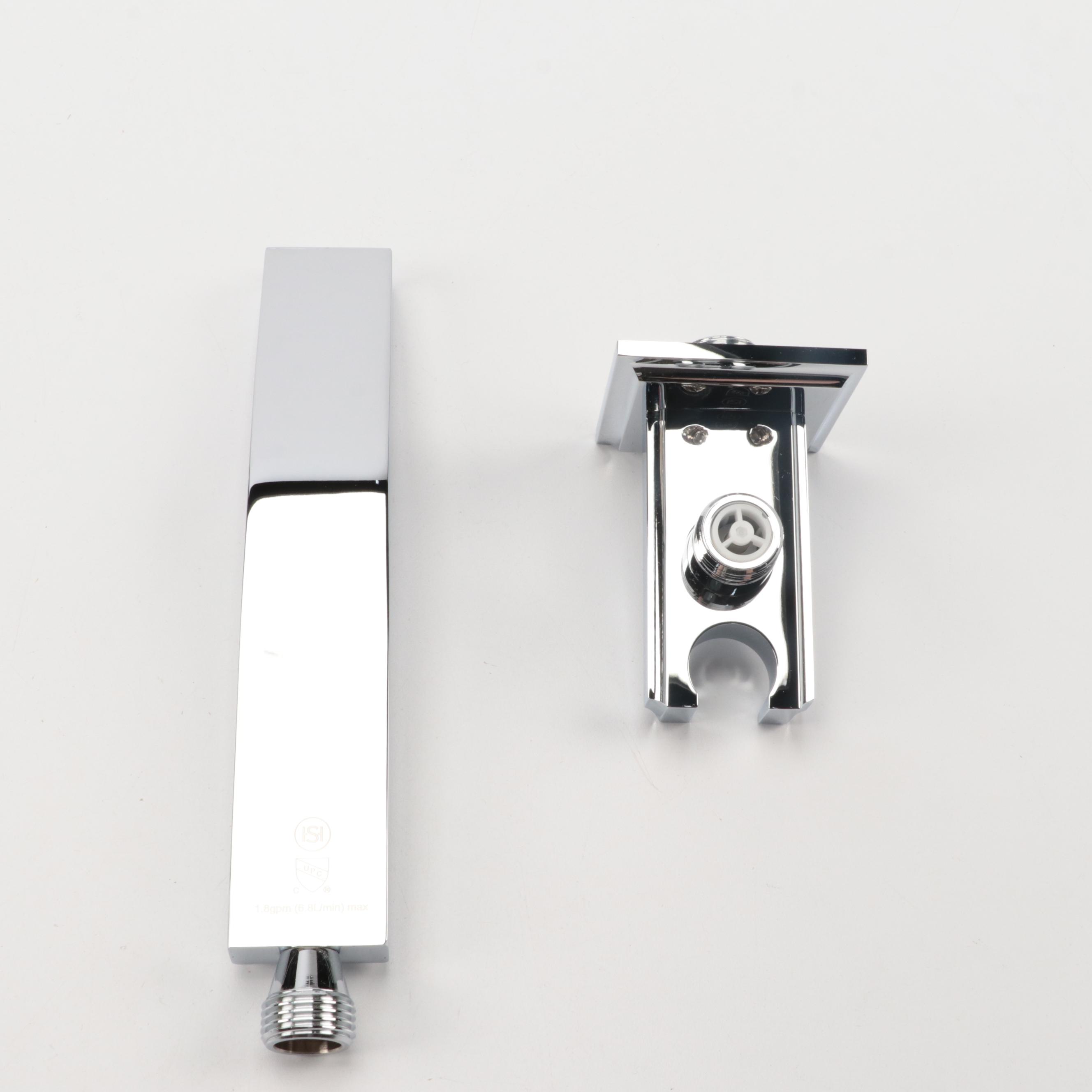 Hand Shower With Traditional Slide Bar and Water Supply Elbow in Chrome Finish EBTH