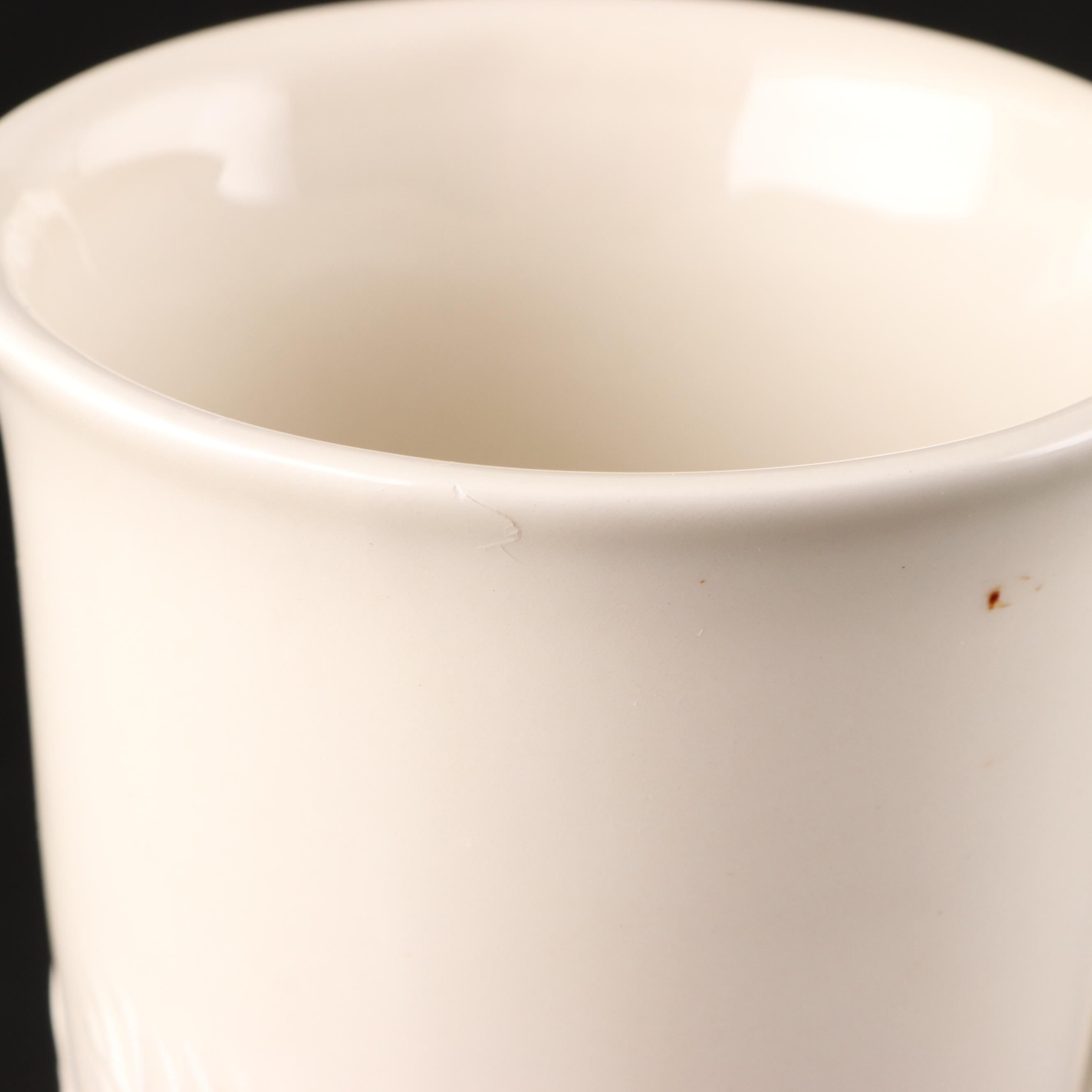 Sonoma Home Goods Embossed Pinecone Ceramic Mugs