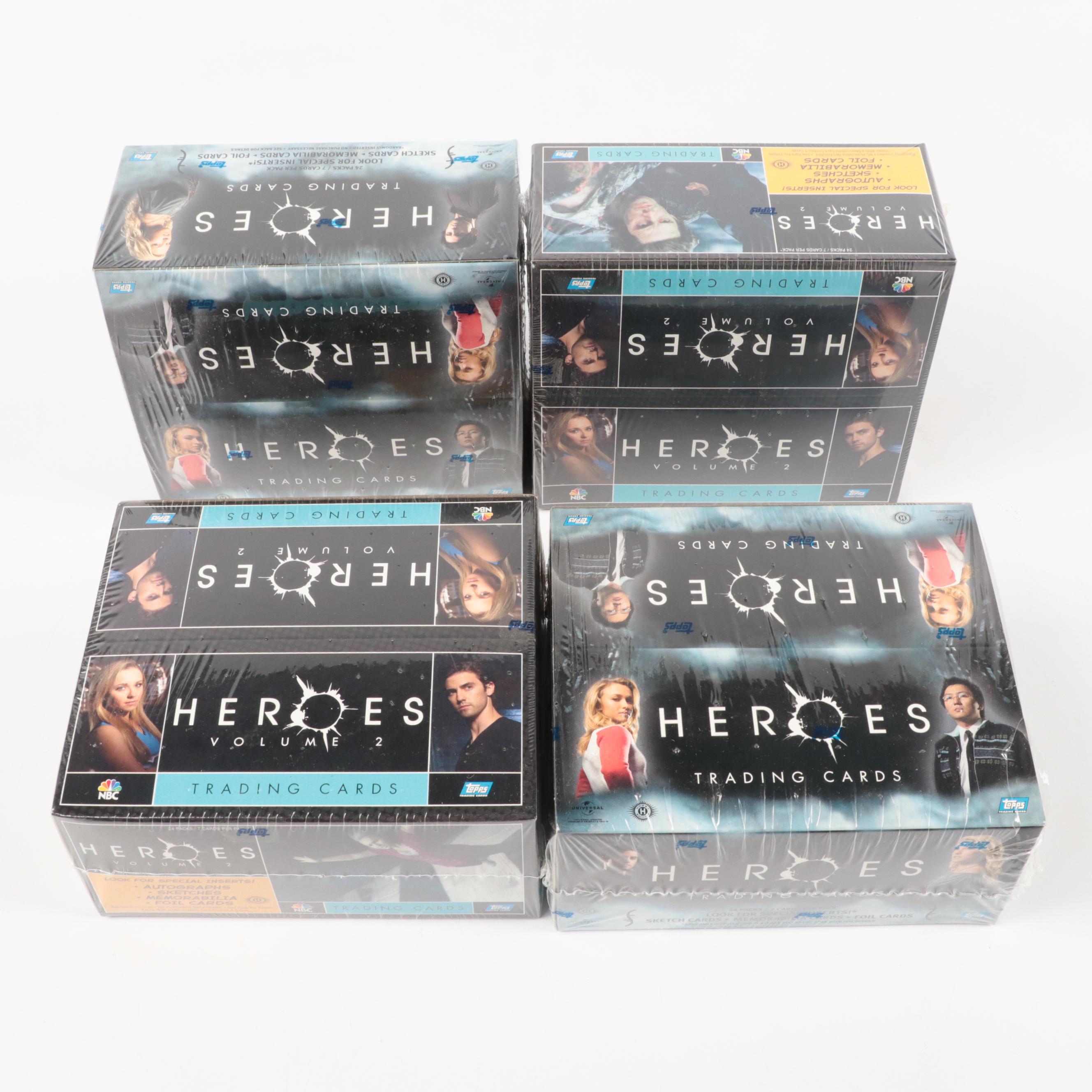 DC Comics "Heroes" Graphic Novels with Topps Trading Cards and Poster