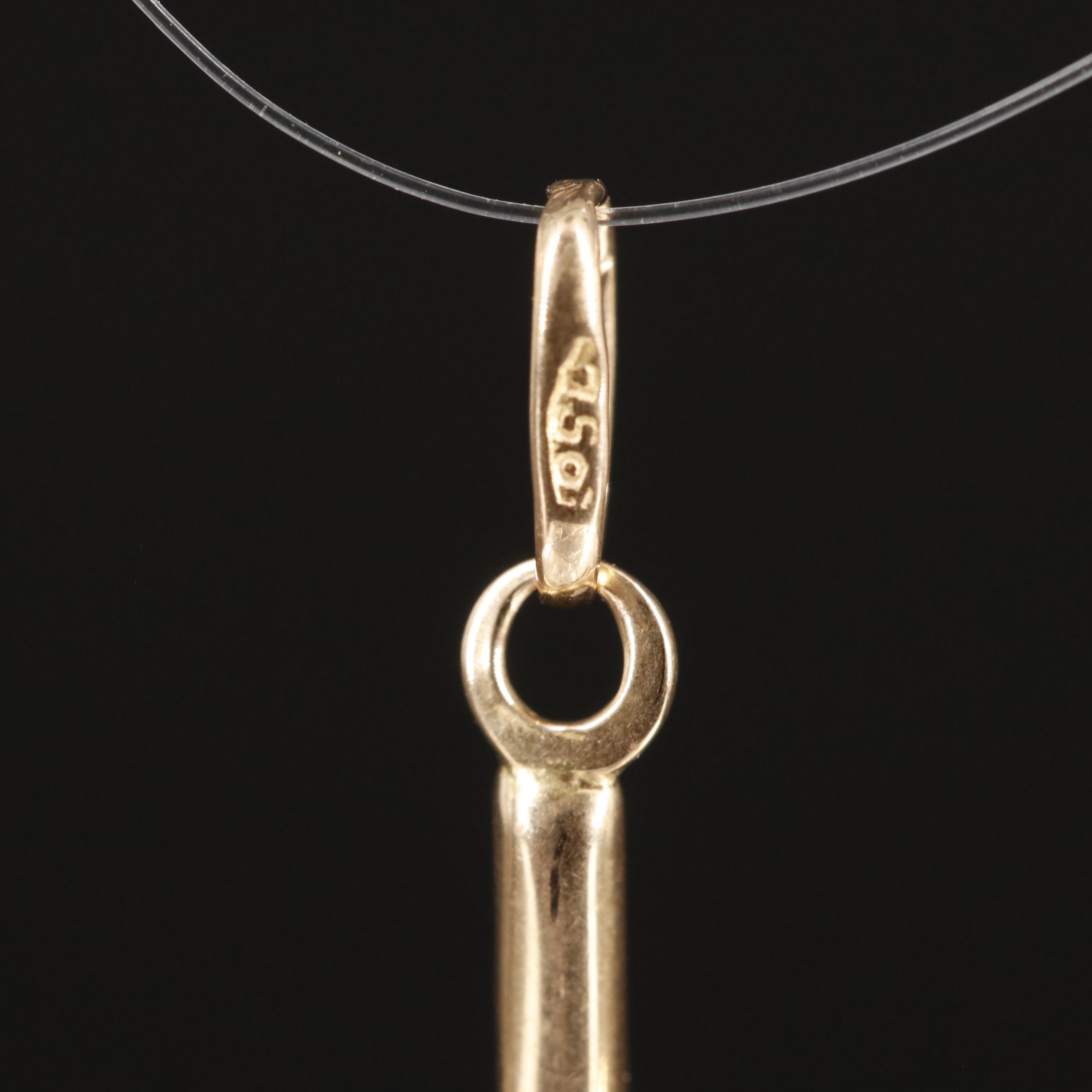 18K Minimalist Cross Pendant