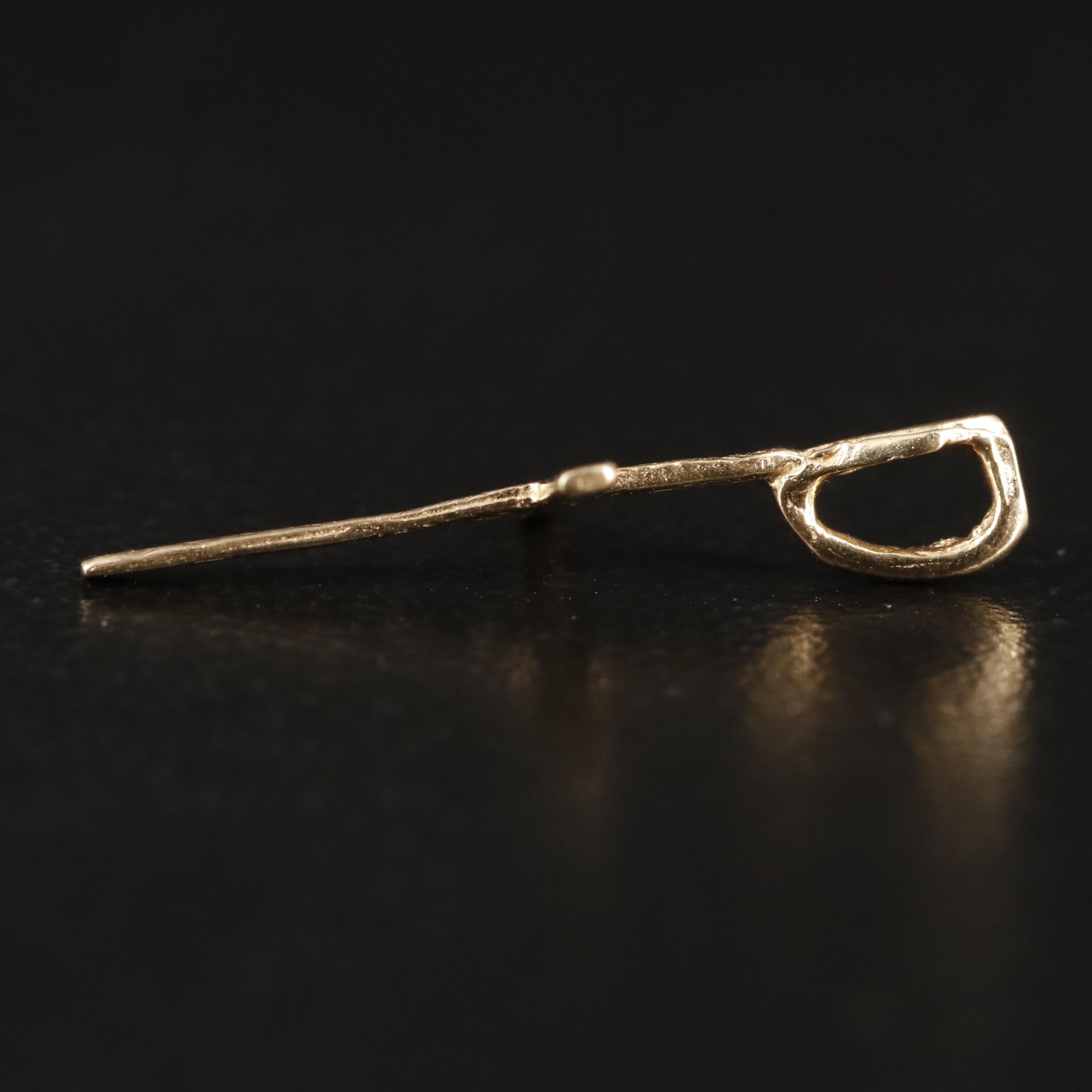 14K Diamond Cut Cross Pendant