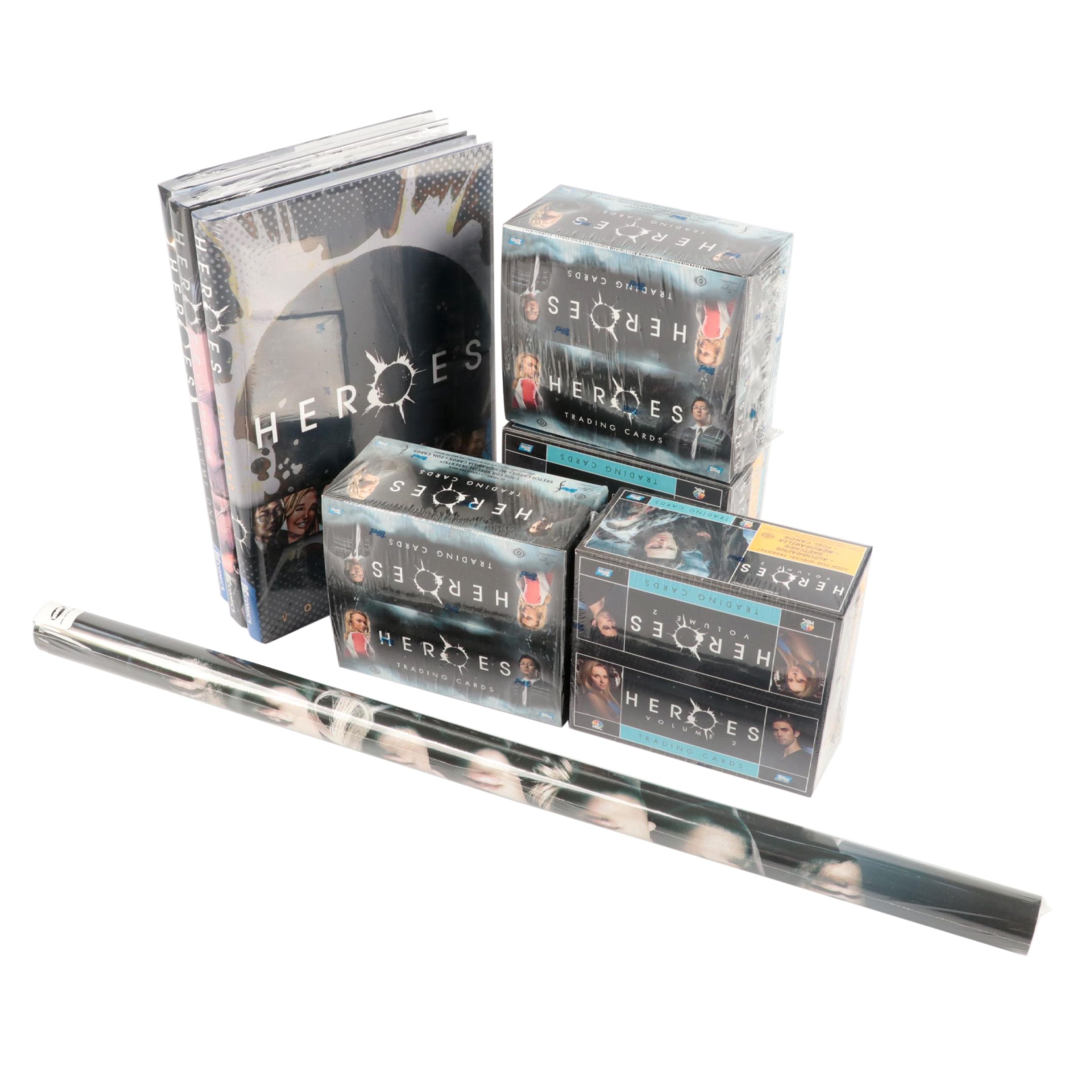 DC Comics "Heroes" Graphic Novels with Topps Trading Cards and Poster