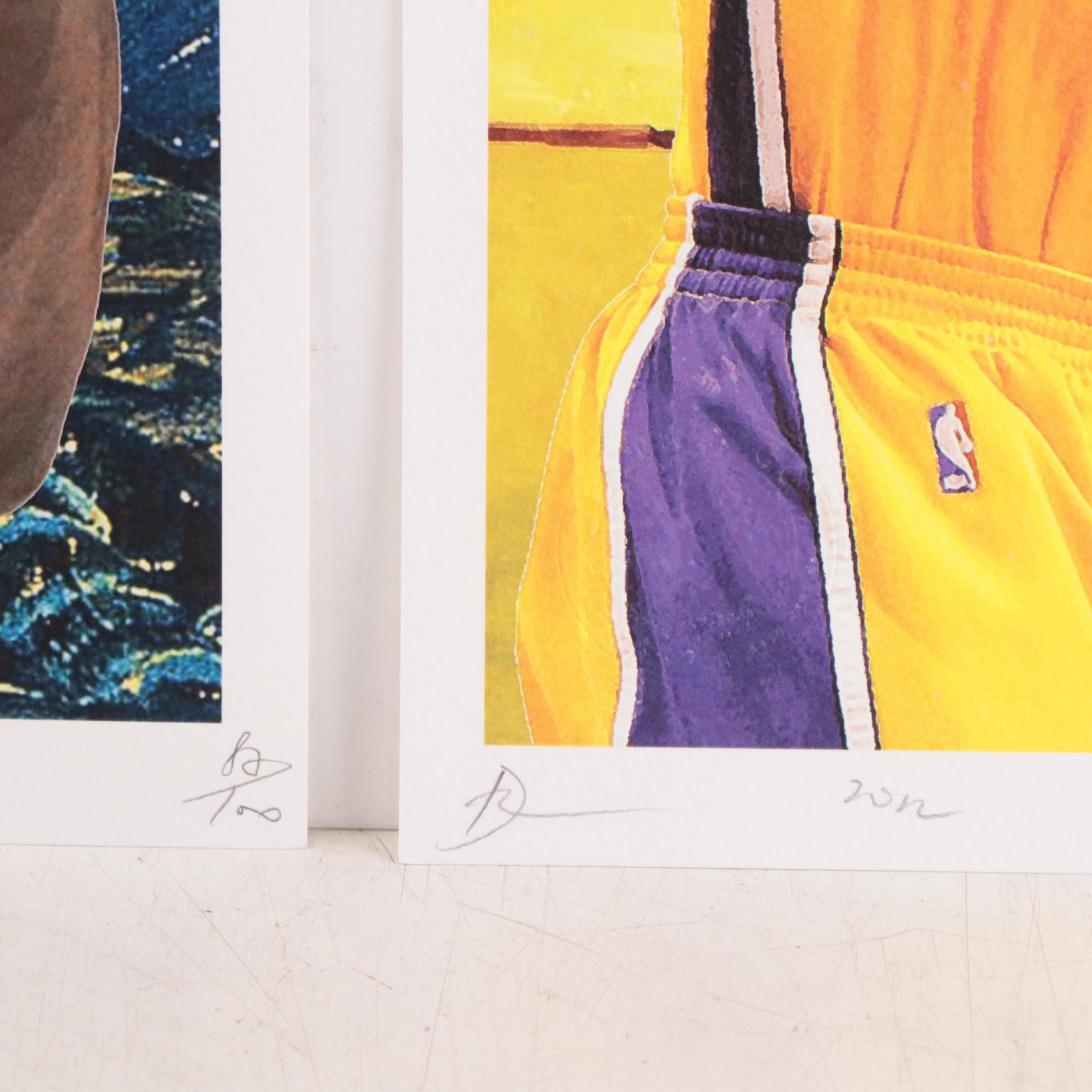 Death NYC Pop Art Graphic Print of Van Gogh and Kobe Bryant