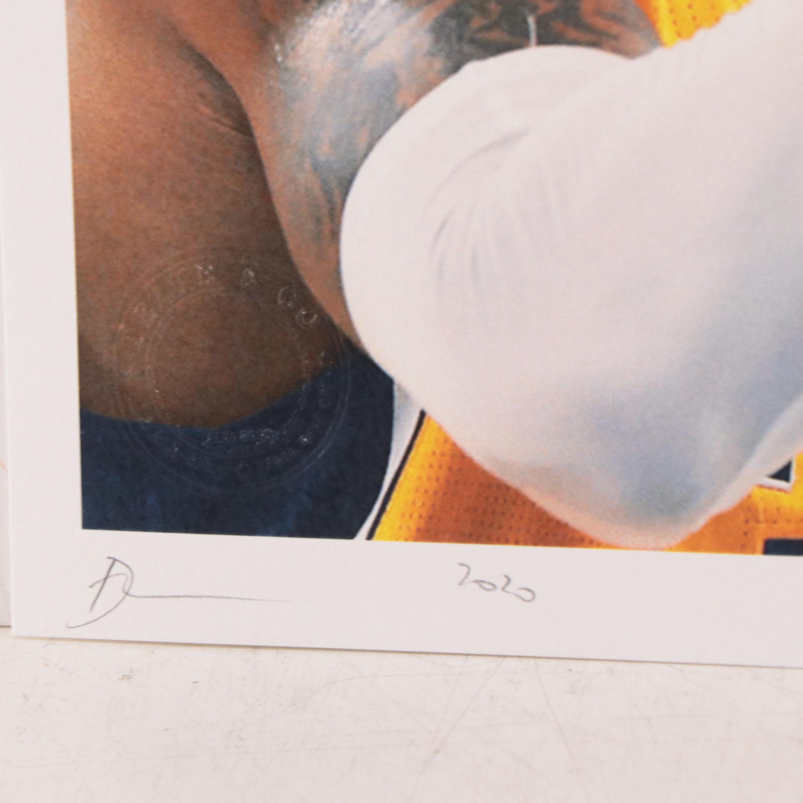 Death NYC Pop Art Graphic Print of Van Gogh and Kobe Bryant