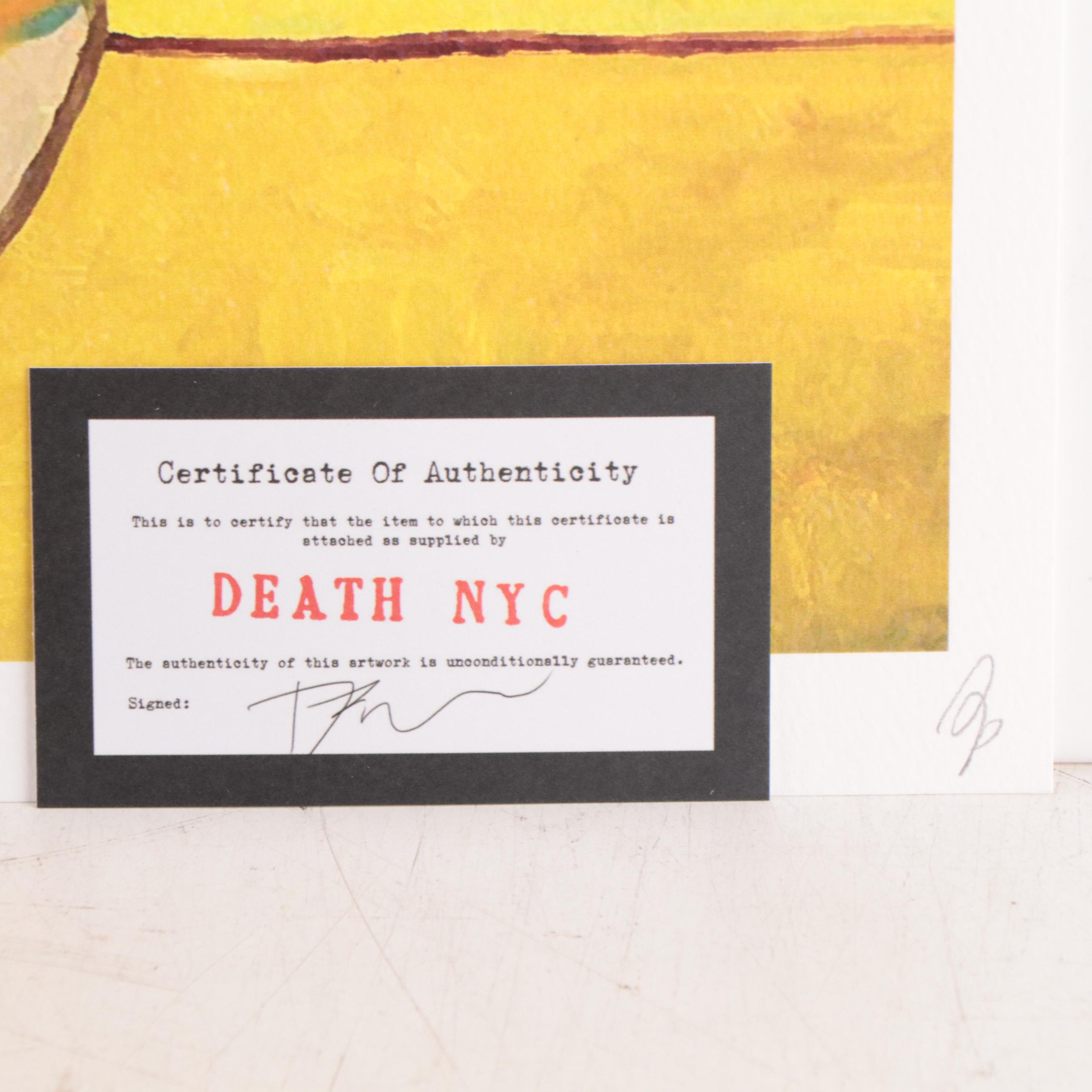 Death NYC Pop Art Graphic Print of Van Gogh and Kobe Bryant