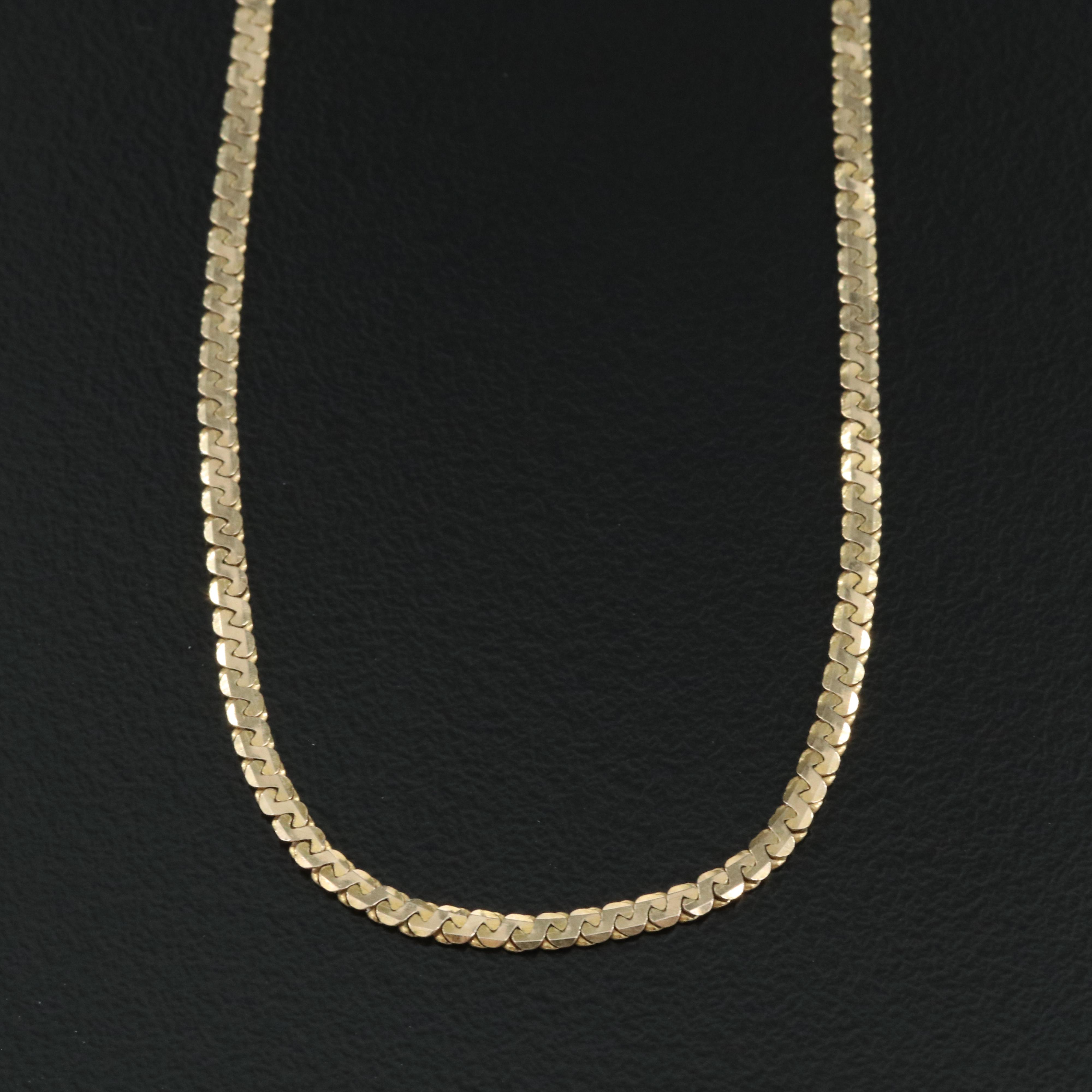 14K Serpentine Link Necklace
