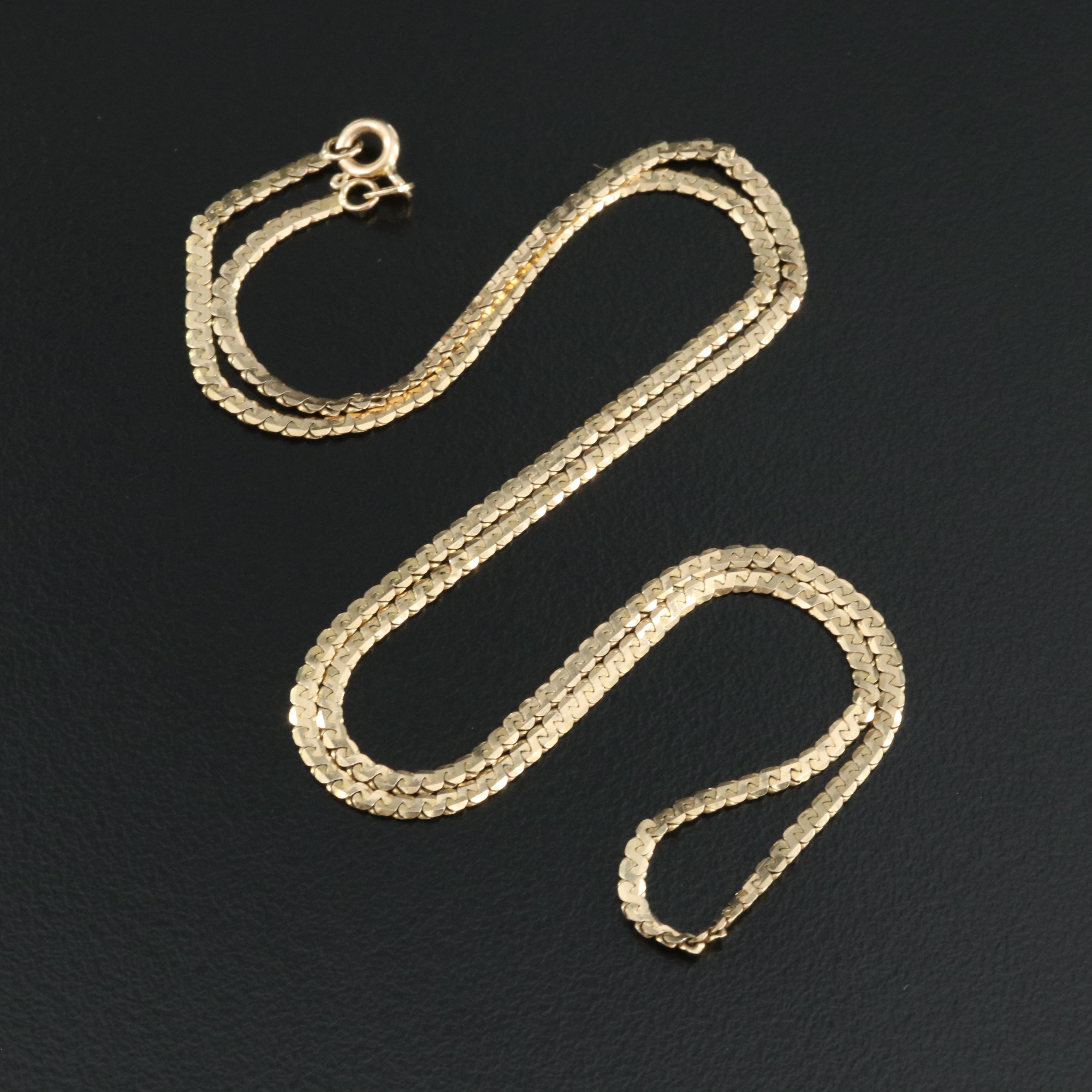 14K Serpentine Link Necklace