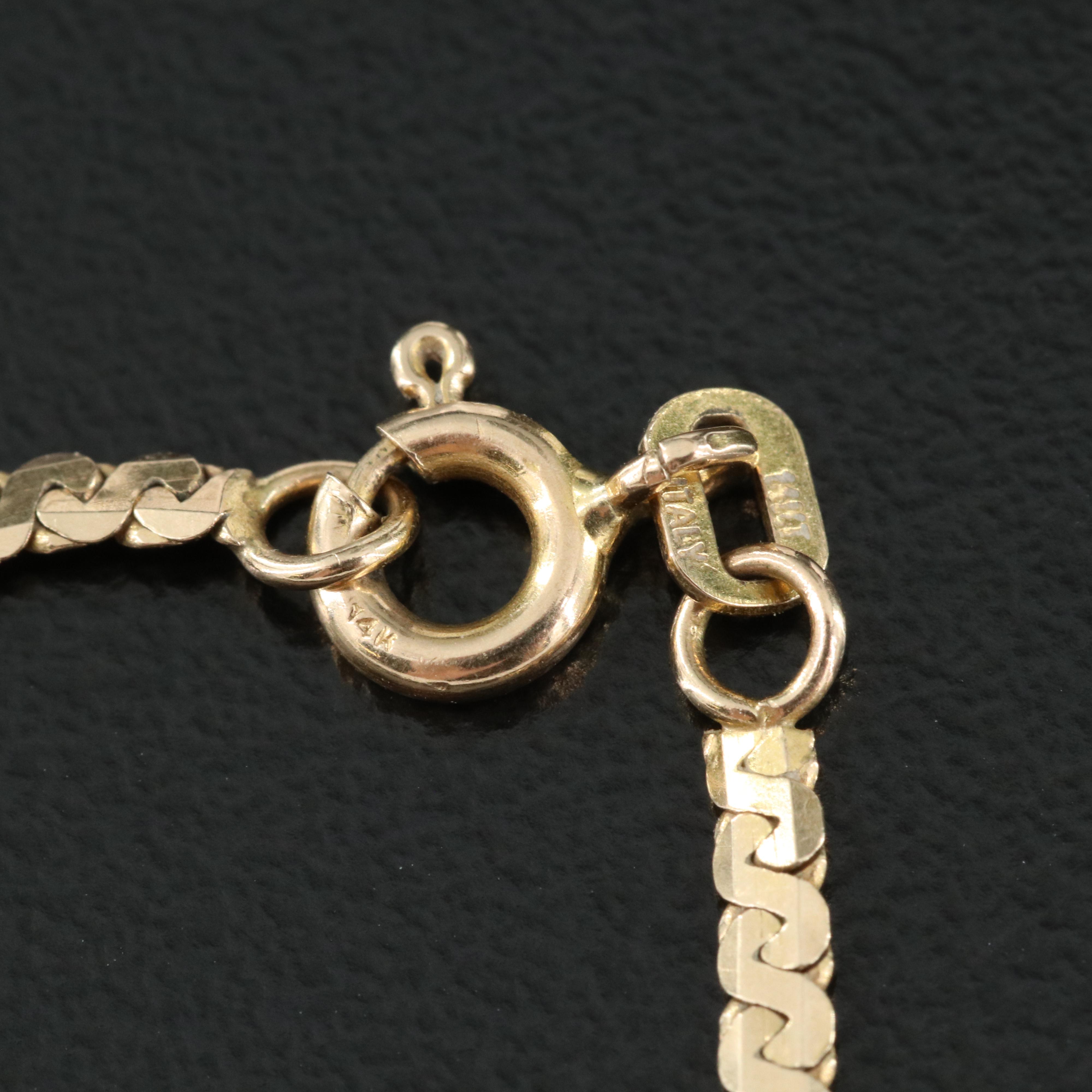 14K Serpentine Link Necklace