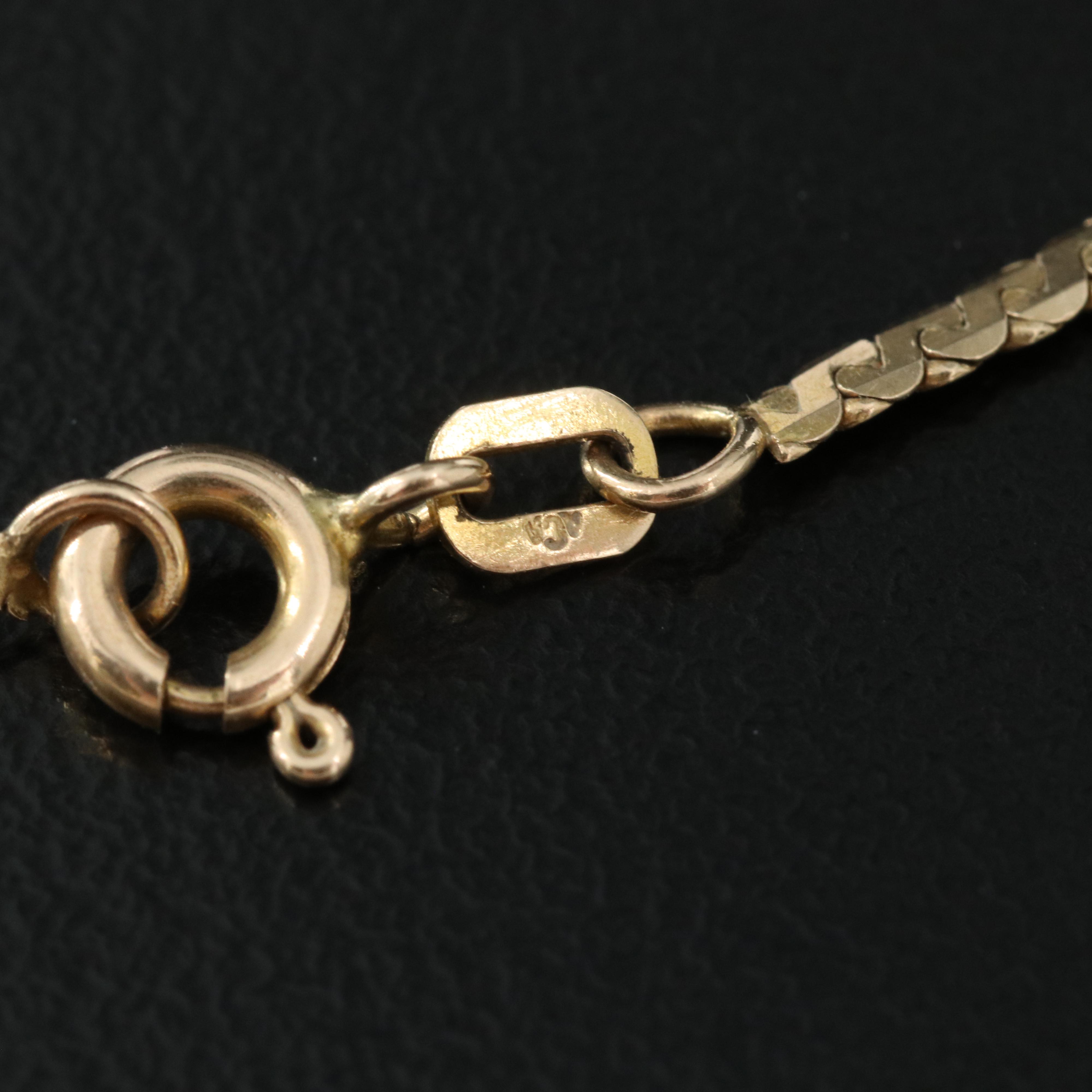 14K Serpentine Link Necklace