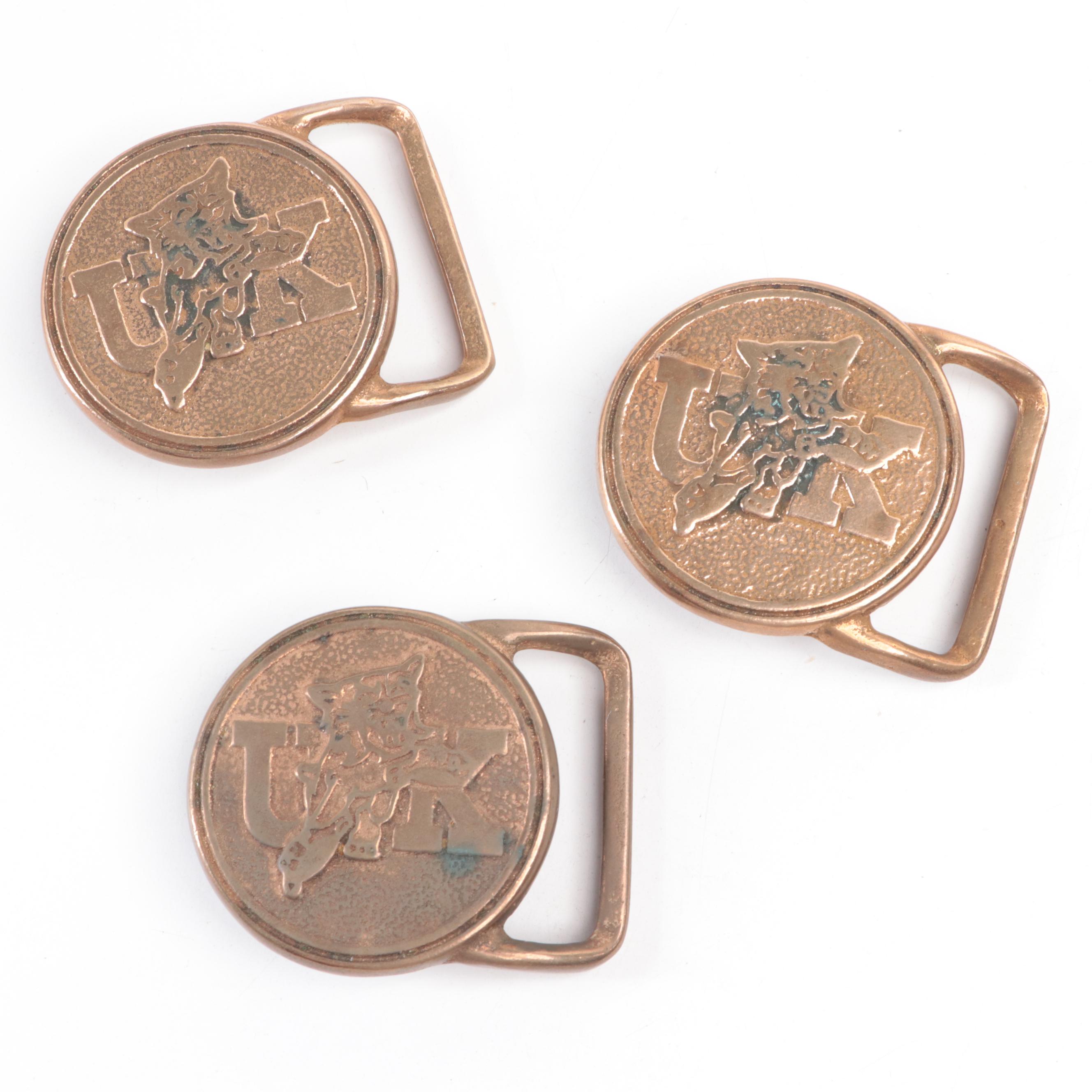 Back Woods Buckle Co. Bronze U. K. Wildcats Belt Buckles