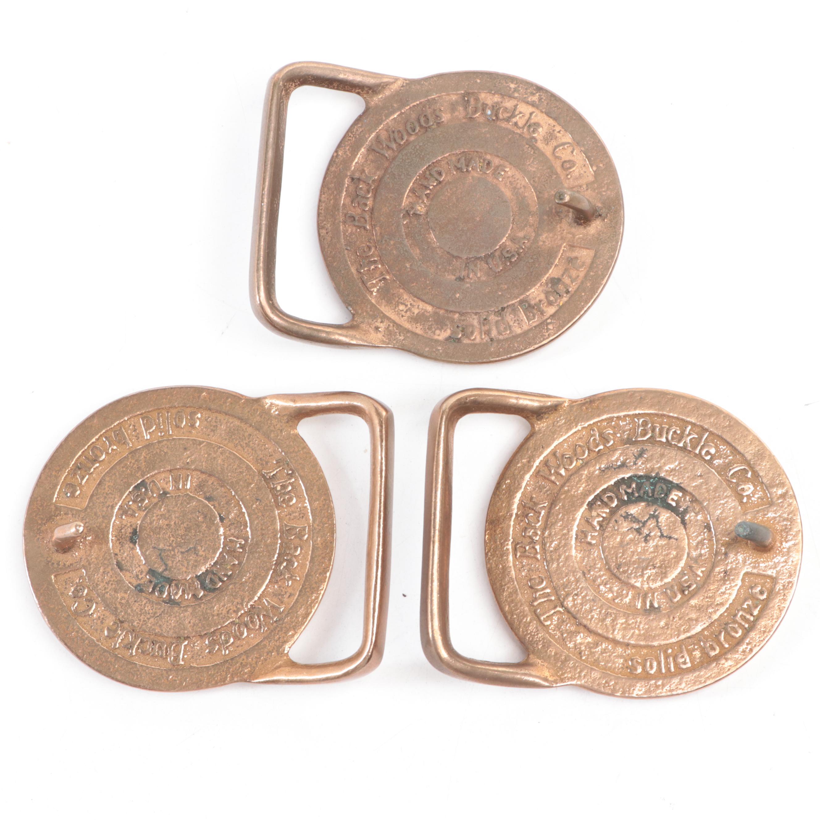 Back Woods Buckle Co. Bronze U. K. Wildcats Belt Buckles