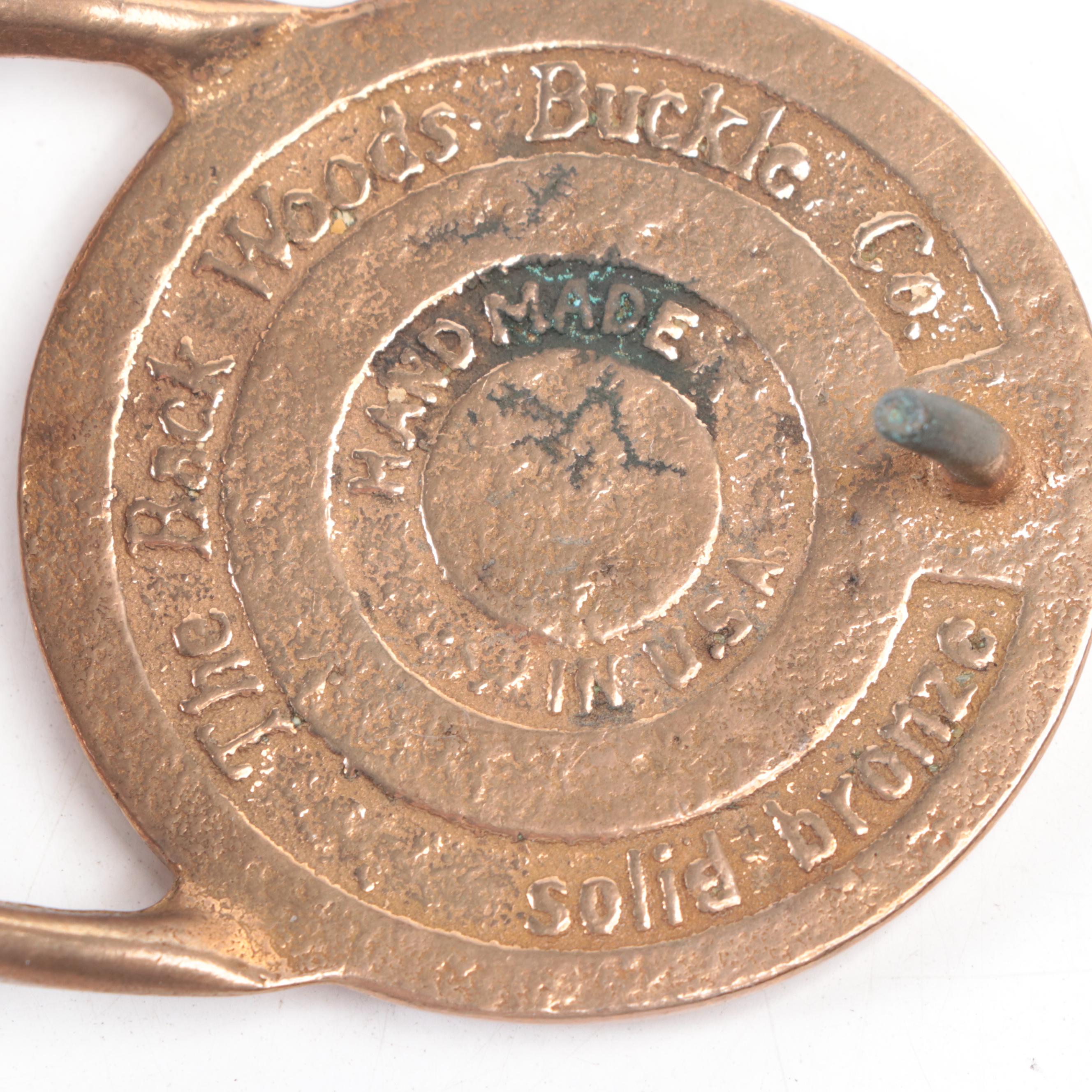 Back Woods Buckle Co. Bronze U. K. Wildcats Belt Buckles