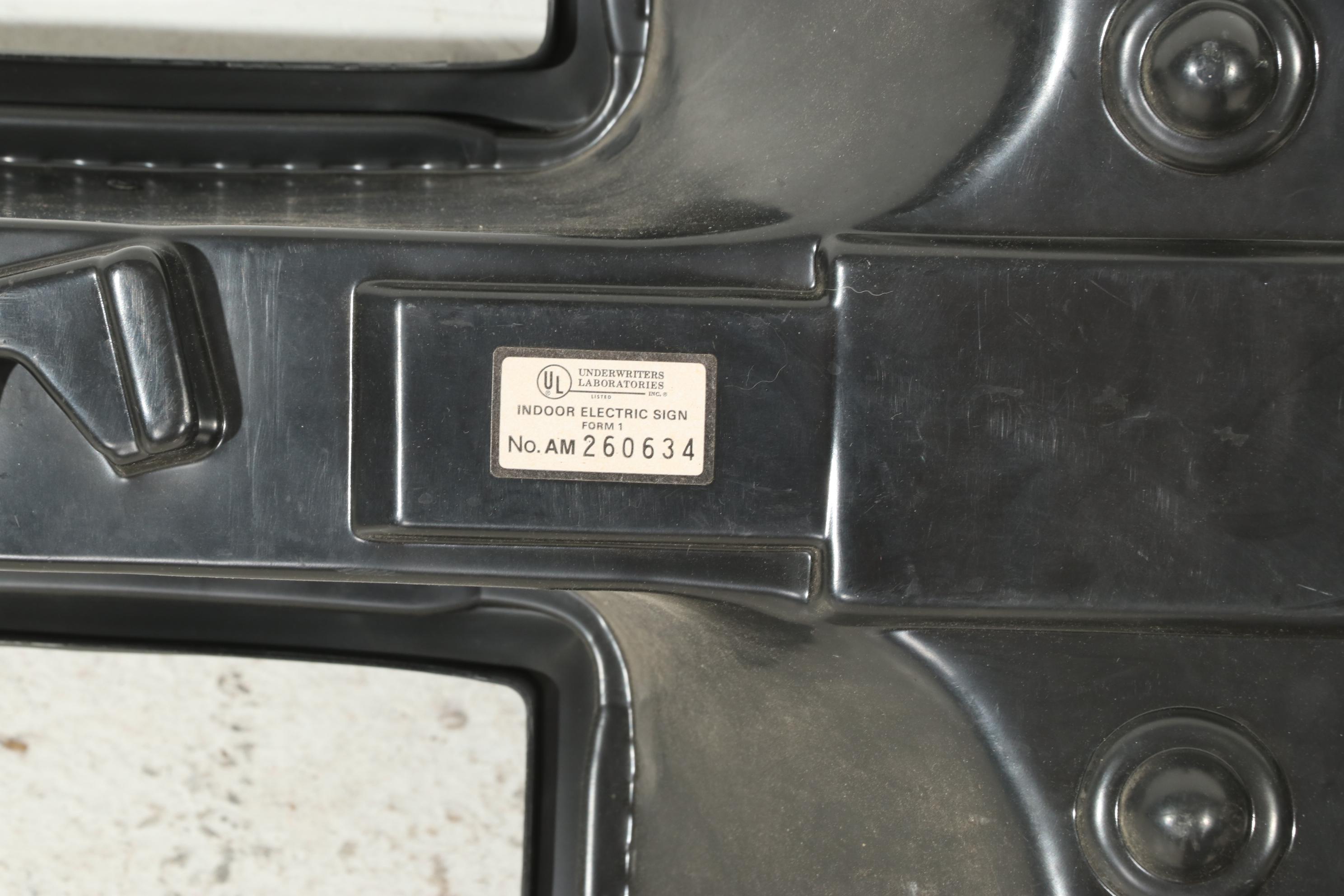 Budweiser Illuminated Beer Sign and Millennium Edition Bottle, Late 20th Century