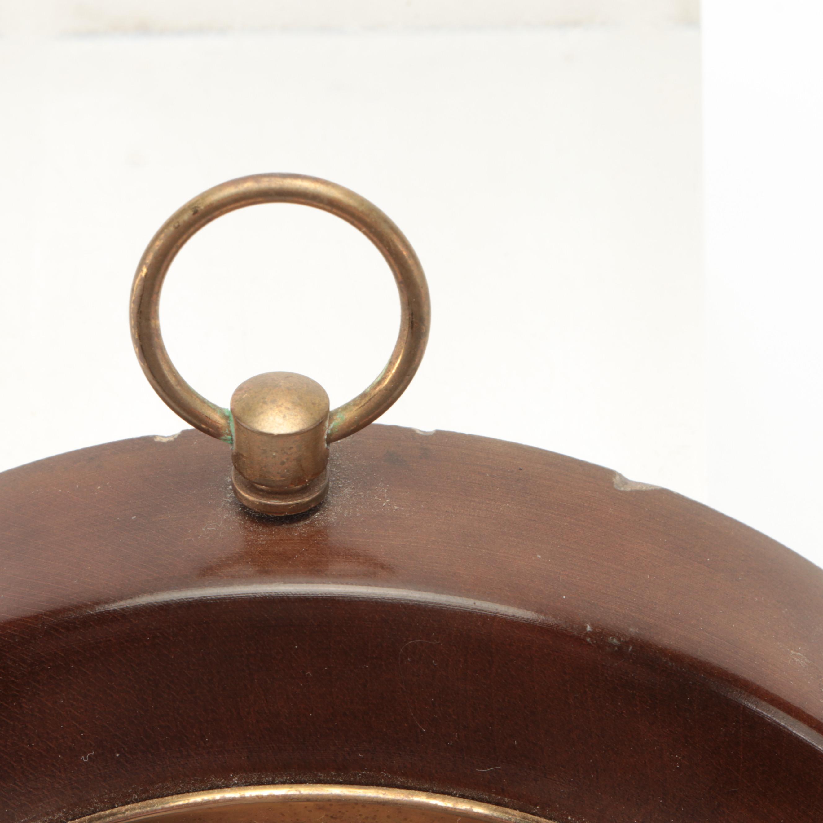 Hoffritz Wood Wall Barometer, Mid-Late 20th Century