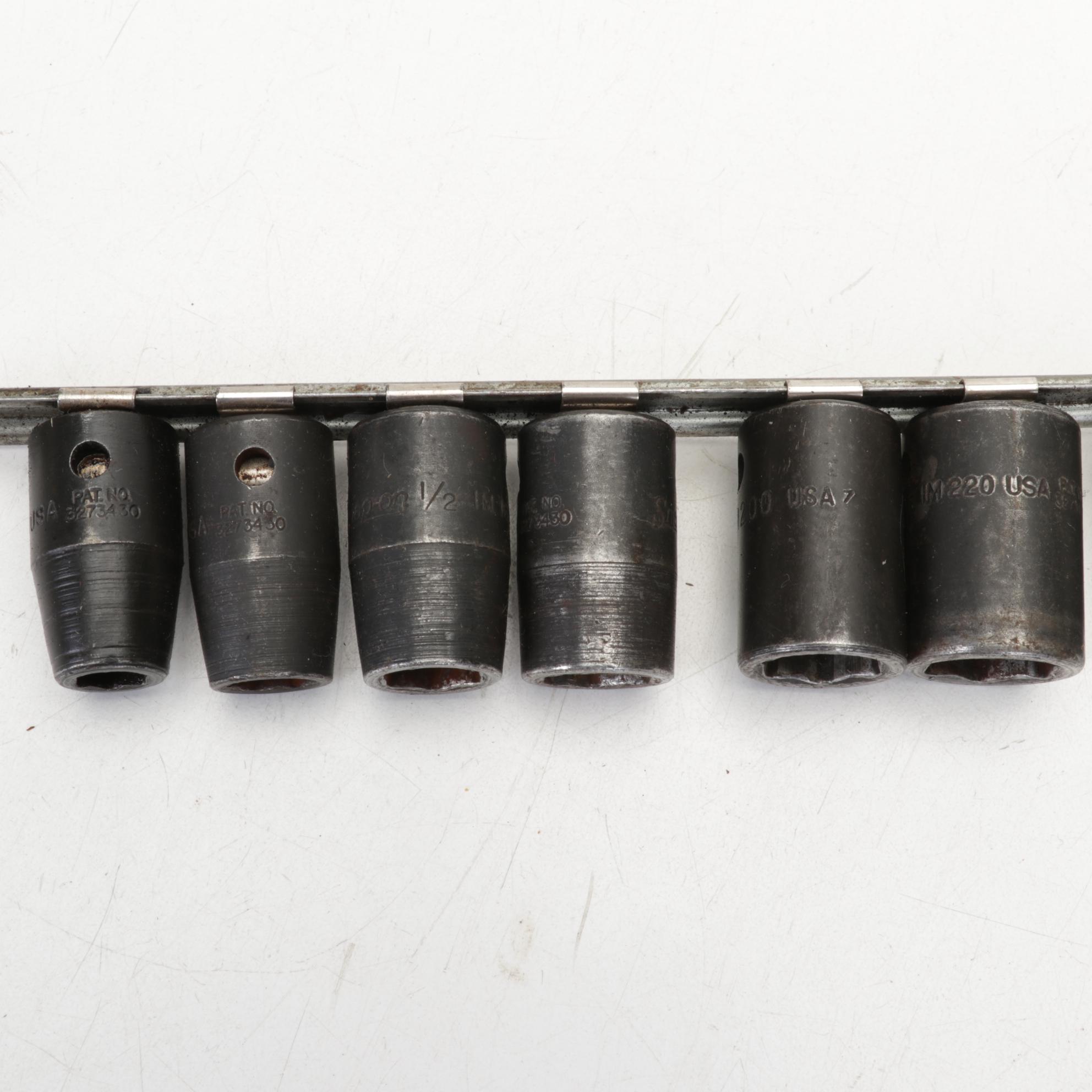 Snap-on Metal Wrench and Sockets