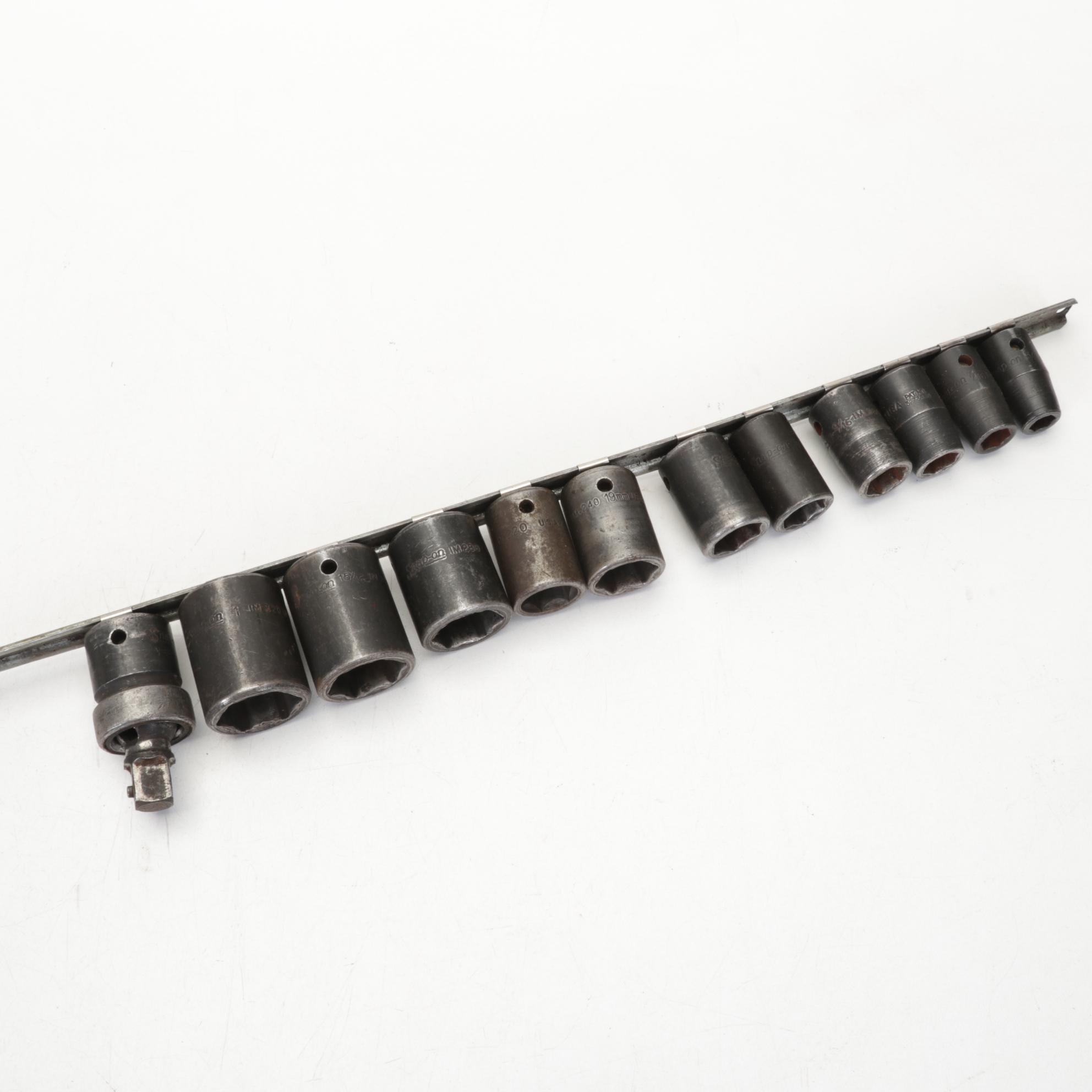 Snap-on Metal Wrench and Sockets