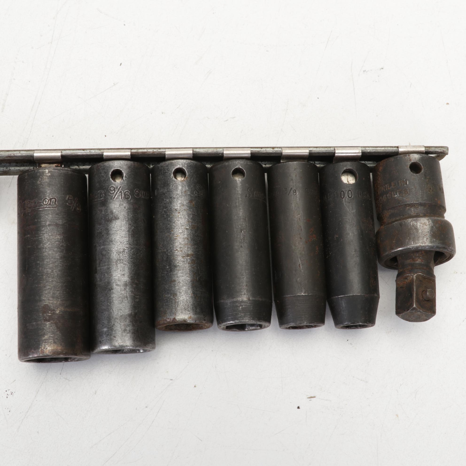 Snap-on Metal Wrench and Sockets