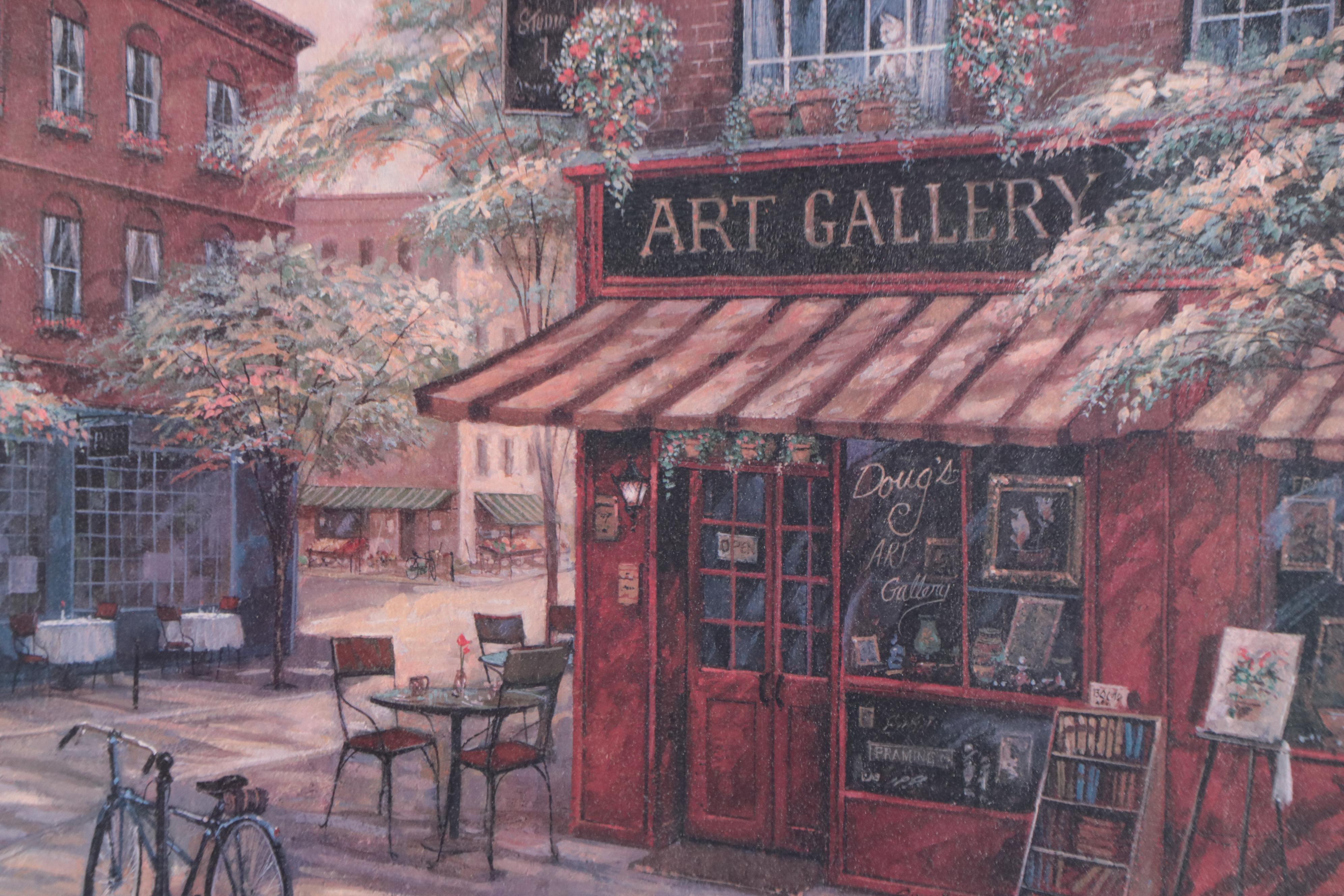 Offset Lithograph After Ruane Manning "Doug's Art Gallery"