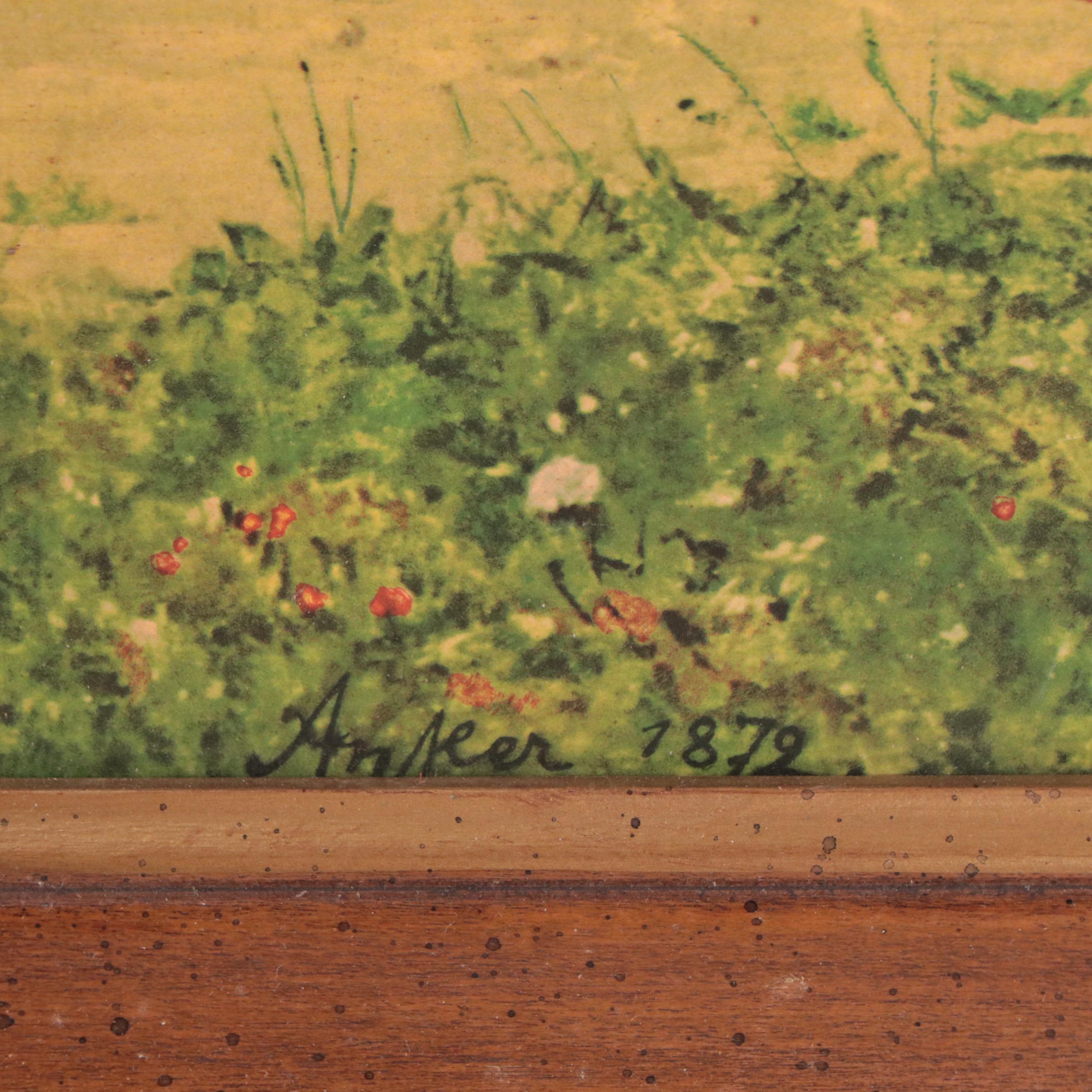 Chromolithograph After Albert Anker "Der Schulspaziergang"