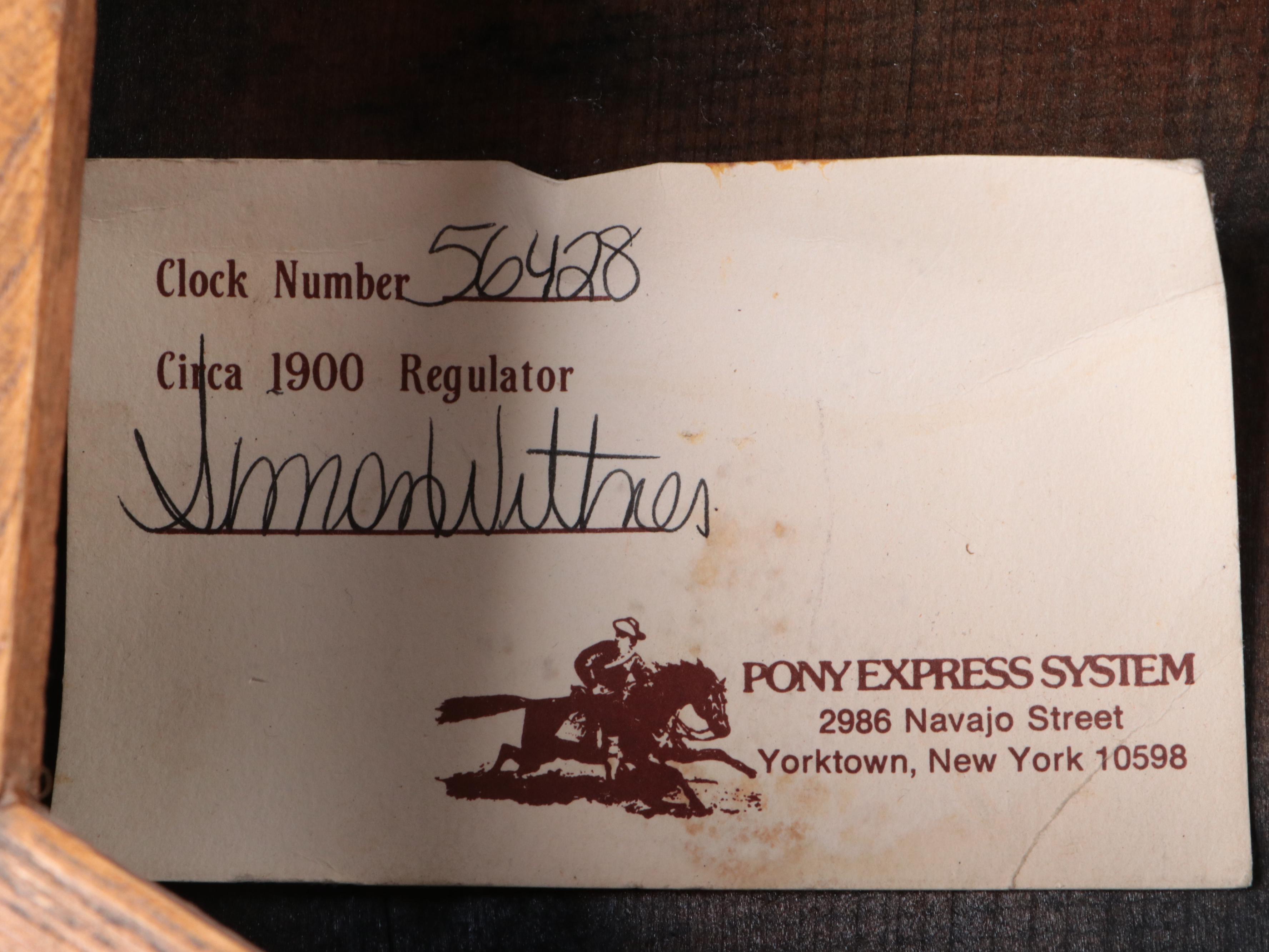 Victorian Schoolhouse Style Oak Regulator Clock