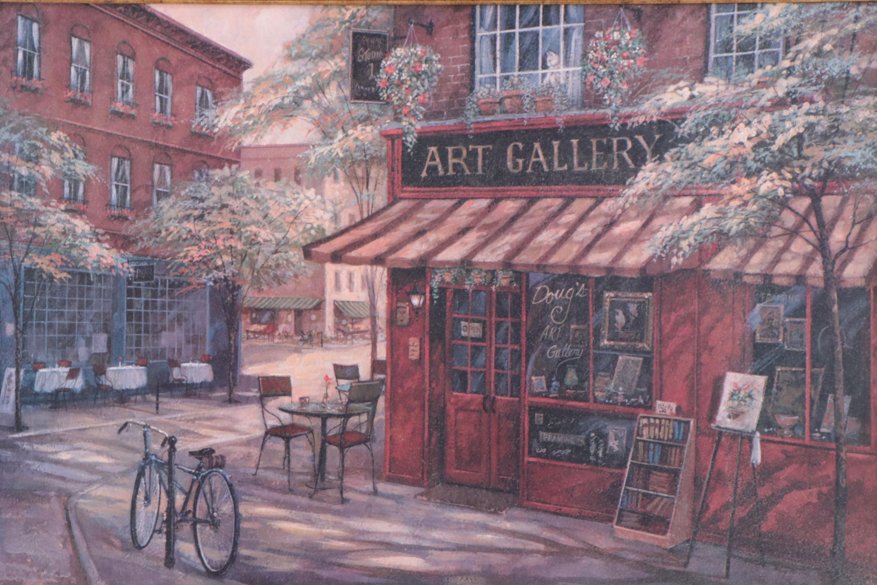 Offset Lithograph After Ruane Manning "Doug's Art Gallery"