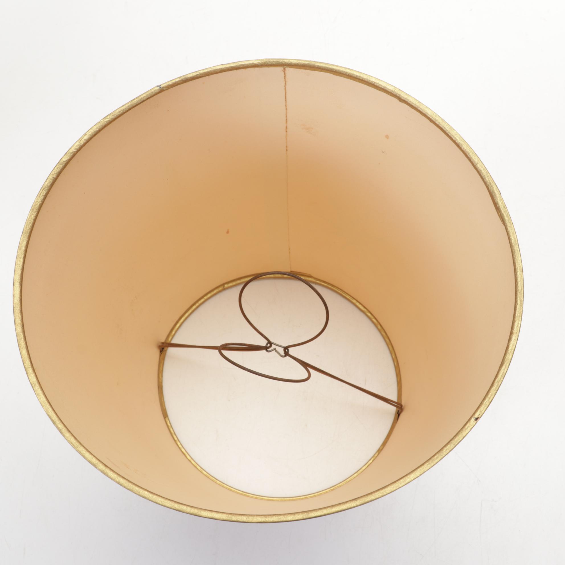 Mid-Century Atomic Style Lamps and Shades with Fiberglass Cone Uplight