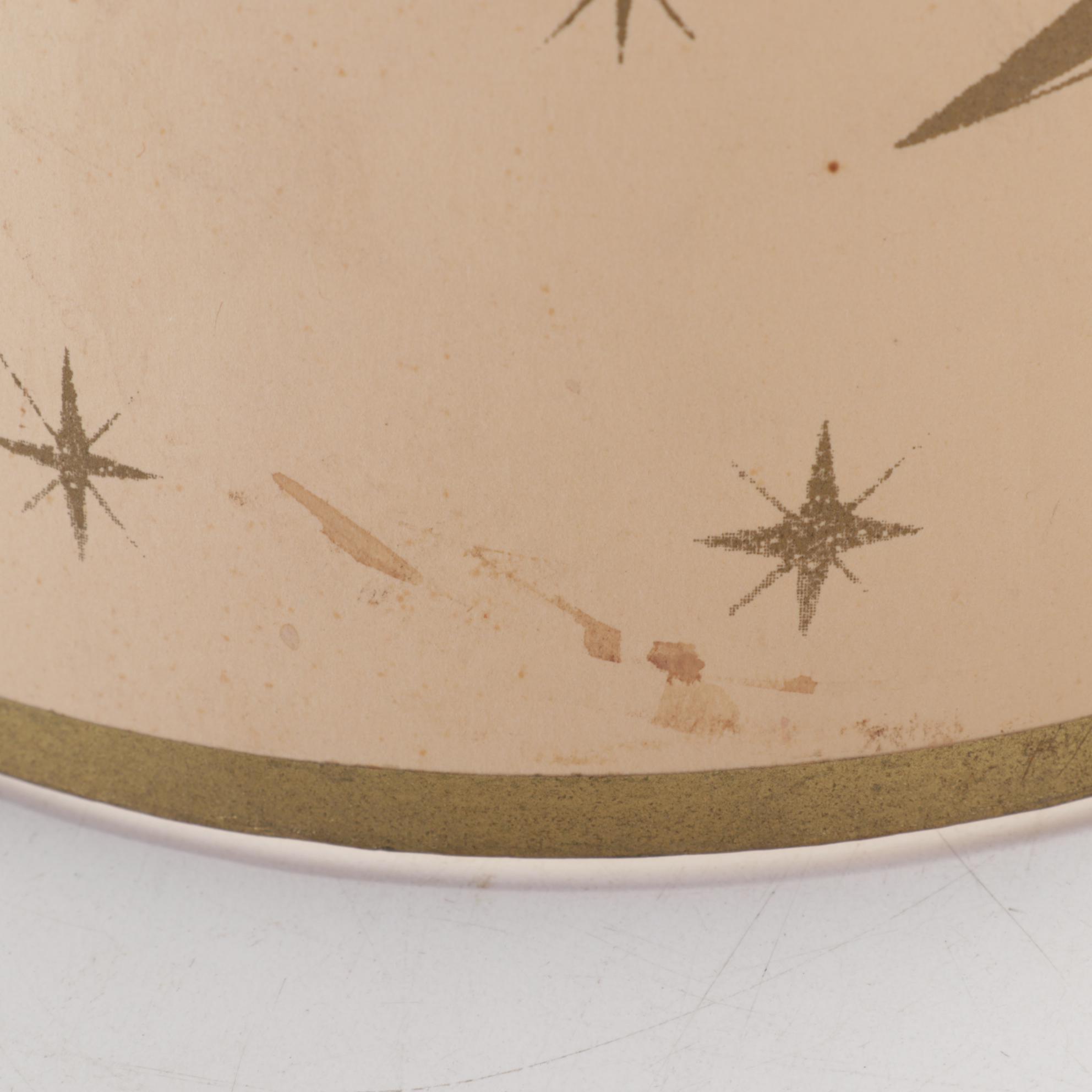 Mid-Century Atomic Style Lamps and Shades with Fiberglass Cone Uplight