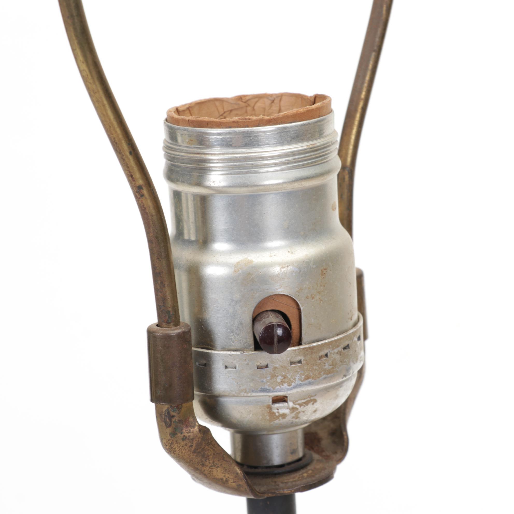 Mid-Century Atomic Style Lamps and Shades with Fiberglass Cone Uplight