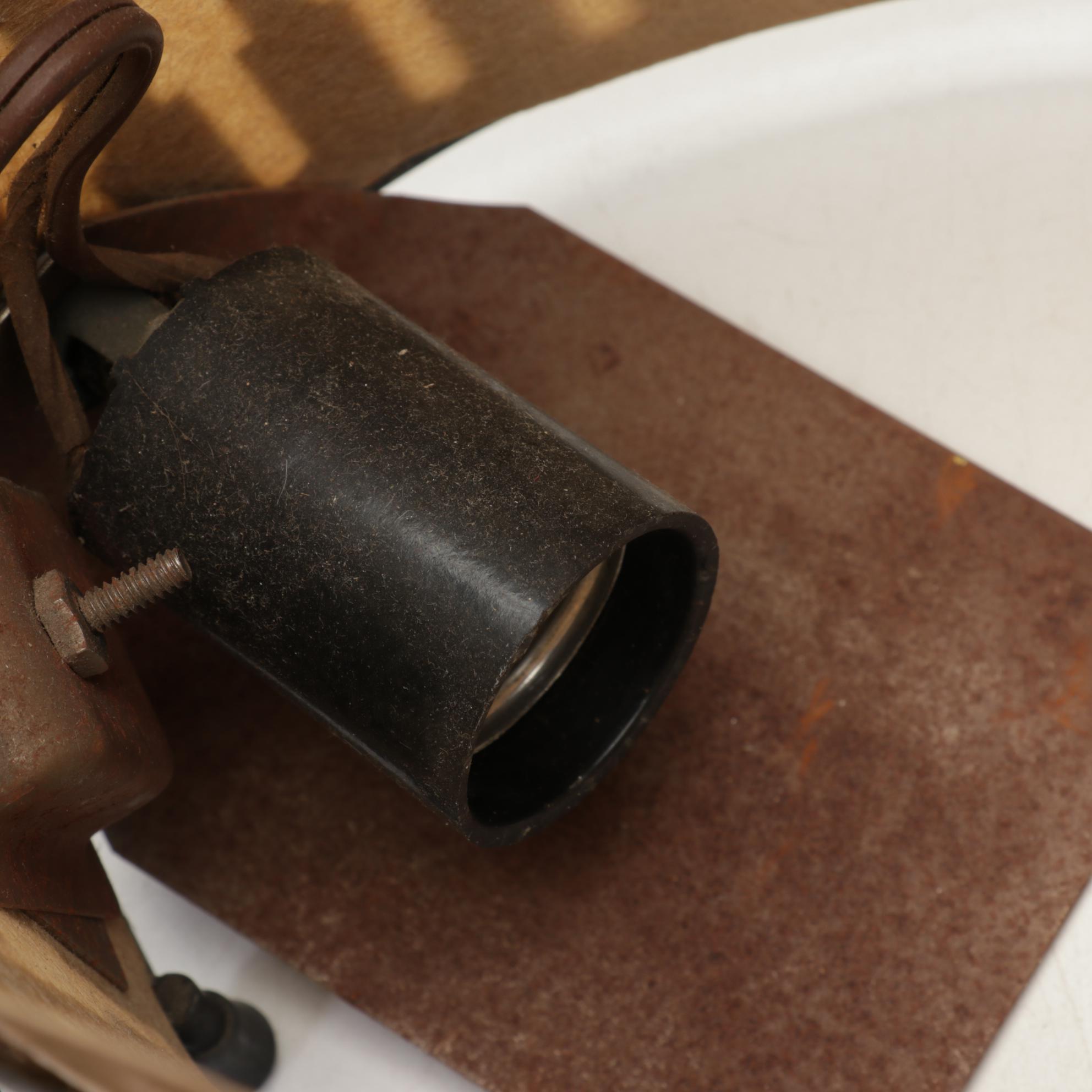 Mid-Century Atomic Style Lamps and Shades with Fiberglass Cone Uplight