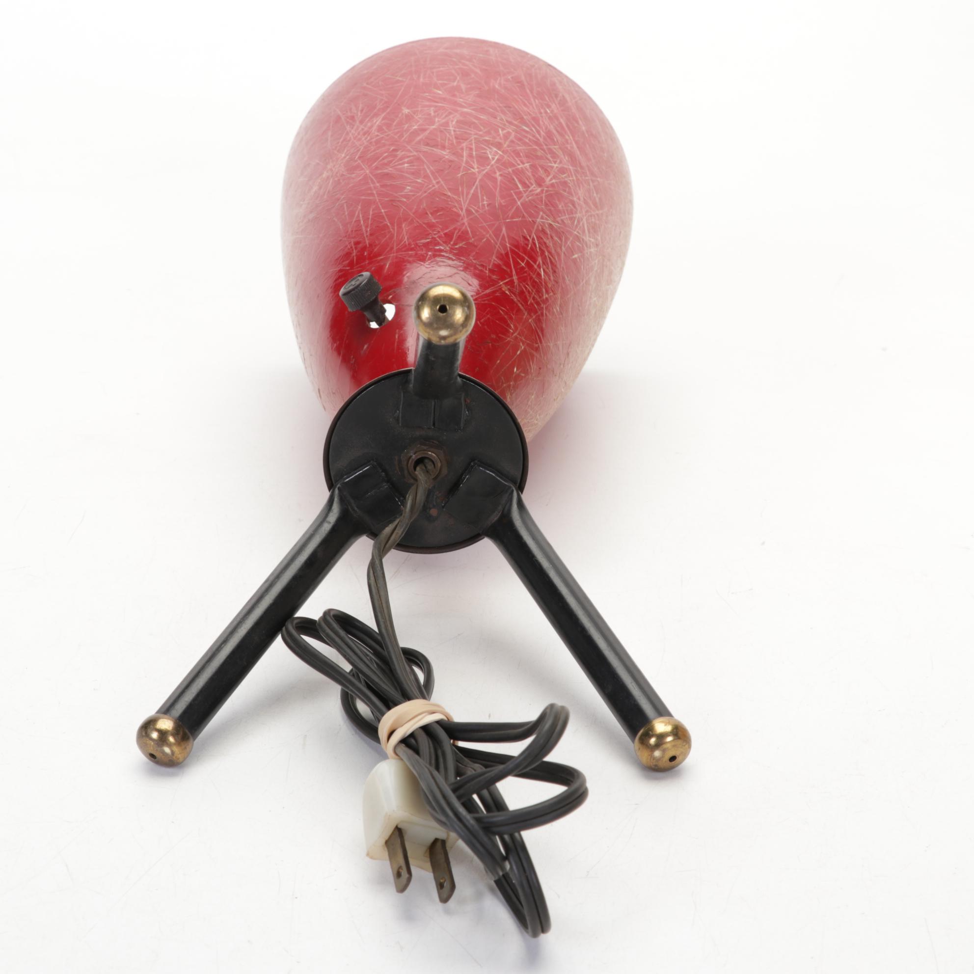 Mid-Century Atomic Style Lamps and Shades with Fiberglass Cone Uplight