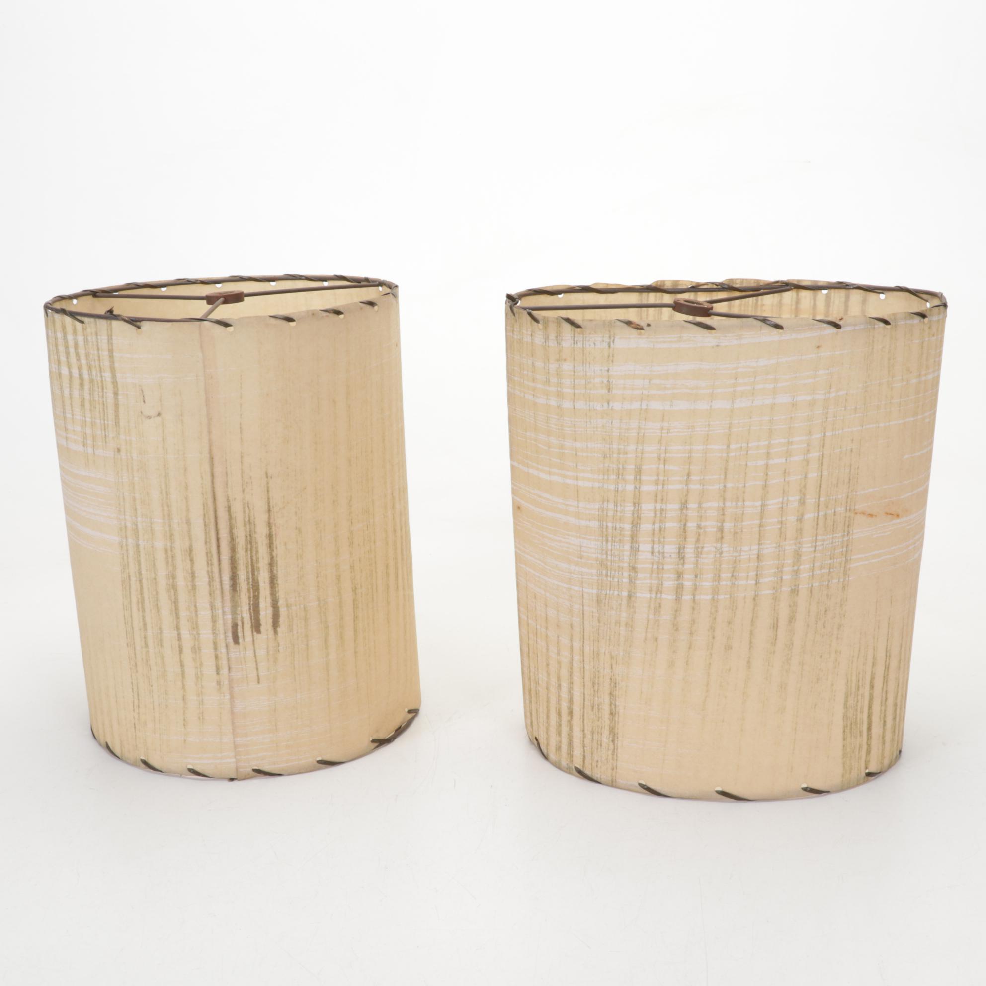 Mid-Century Atomic Style Lamps and Shades with Fiberglass Cone Uplight