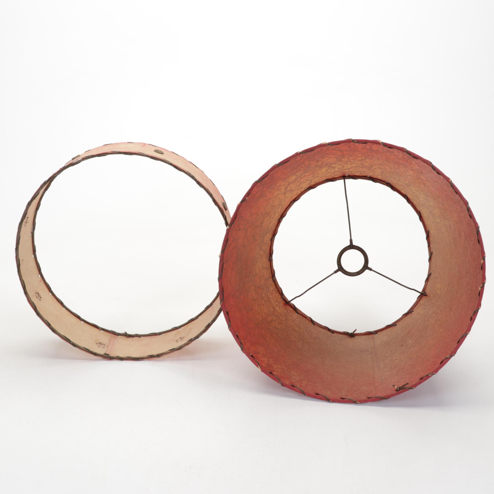 Mid-Century Atomic Style Lamps and Shades with Fiberglass Cone Uplight