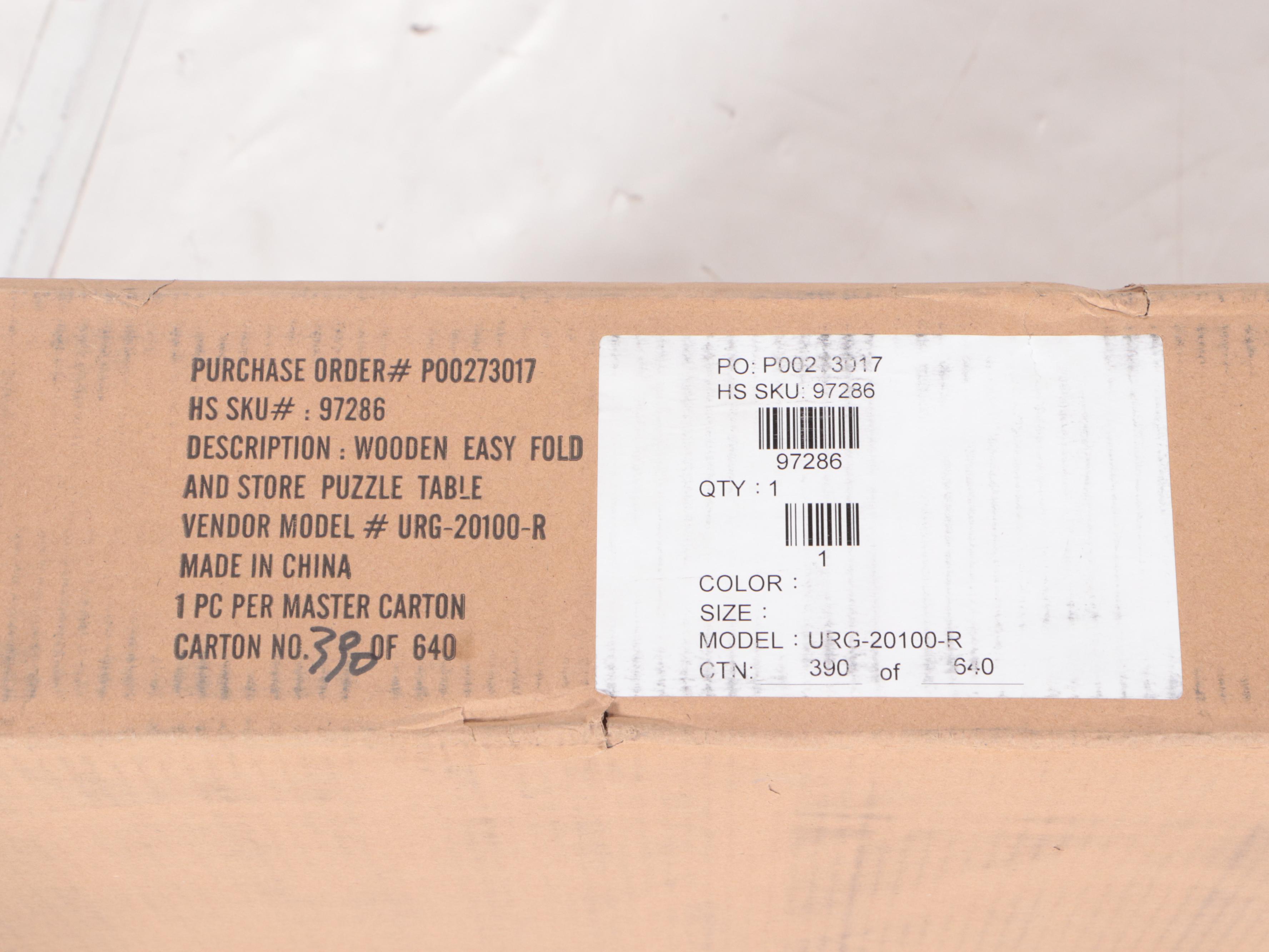 Solid Wood Fold And Store Puzzle Table