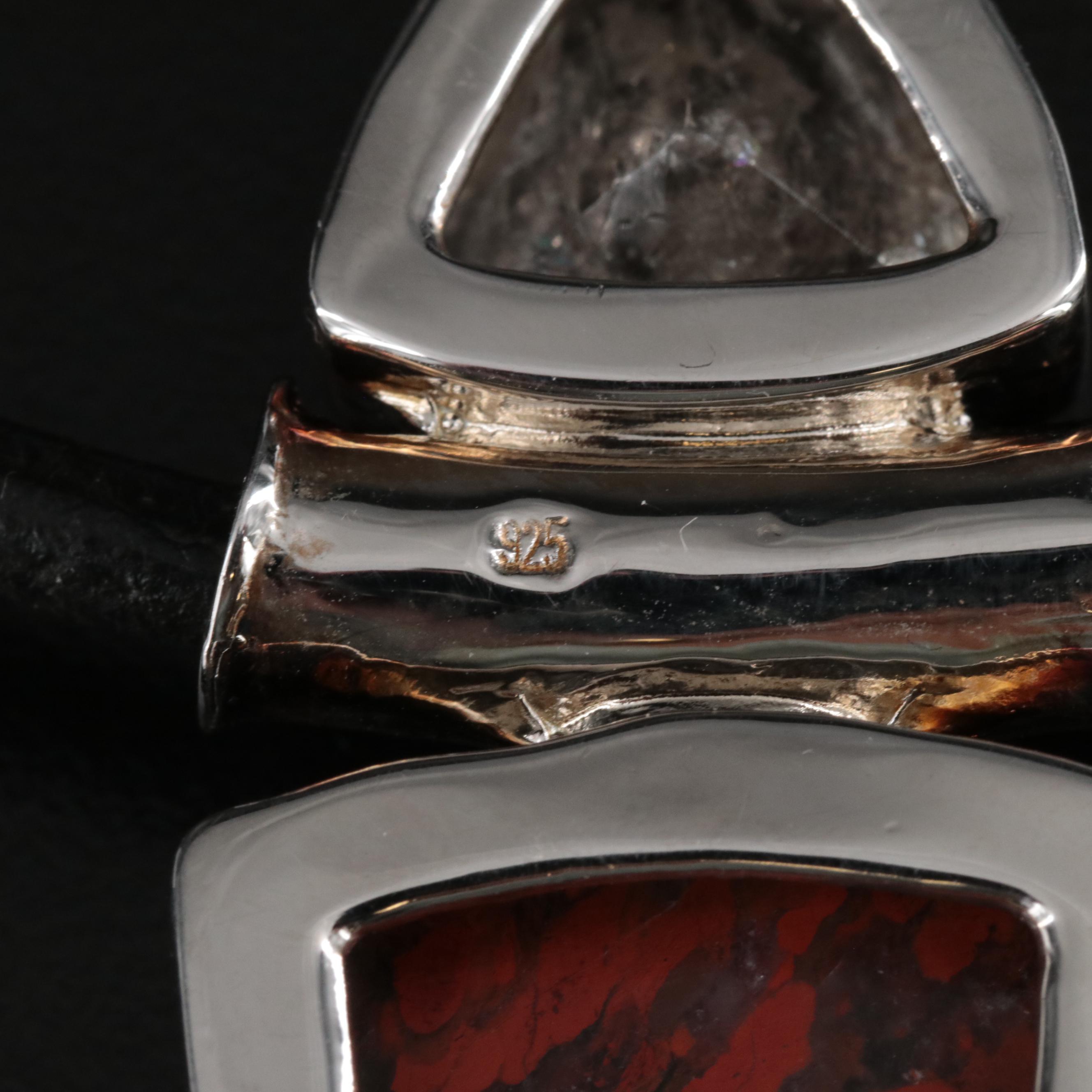 Sterling, Jasper and Ammonite Featured in Necklaces and Pendants