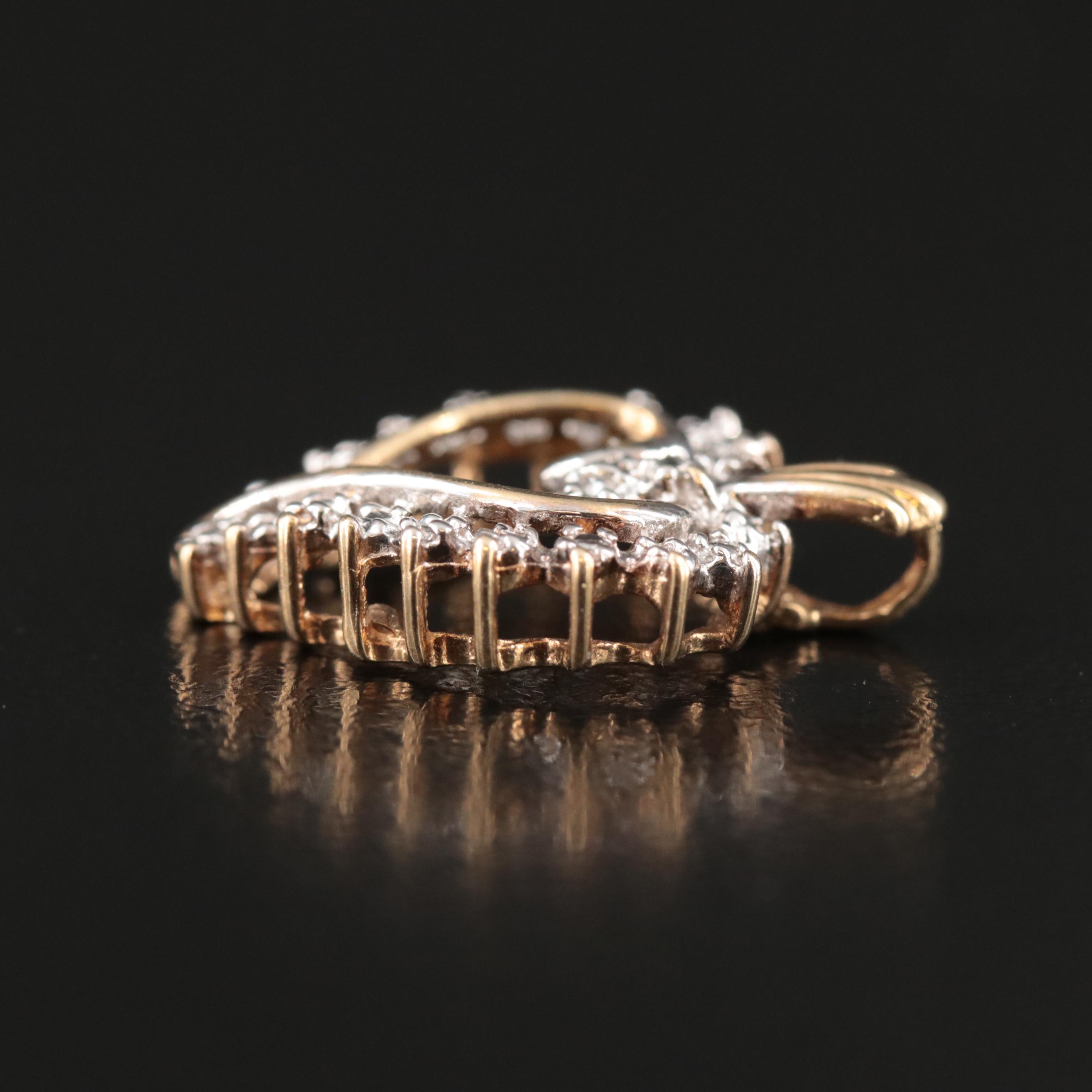 10K Heart Pendant with Diamond Accent