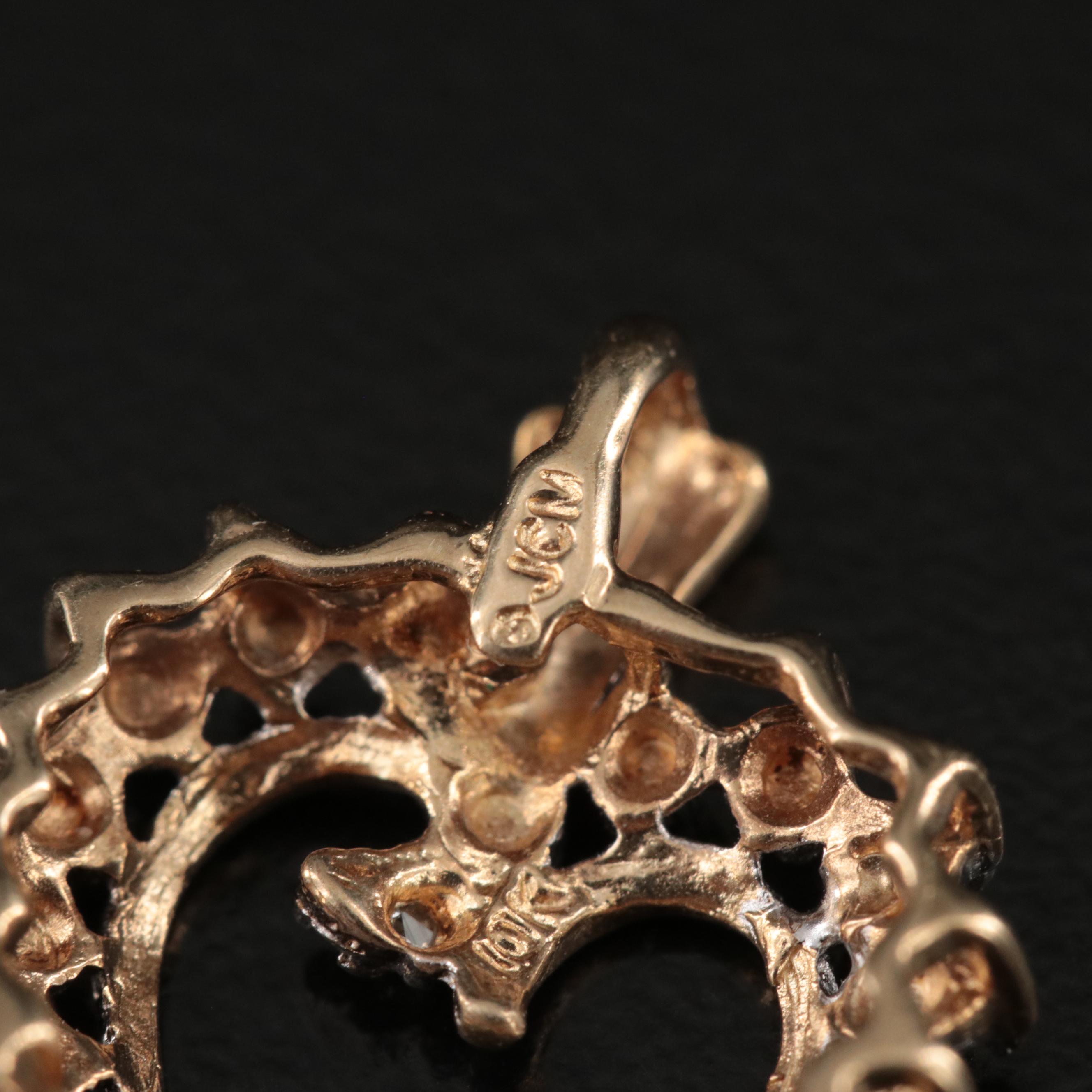 10K Heart Pendant with Diamond Accent