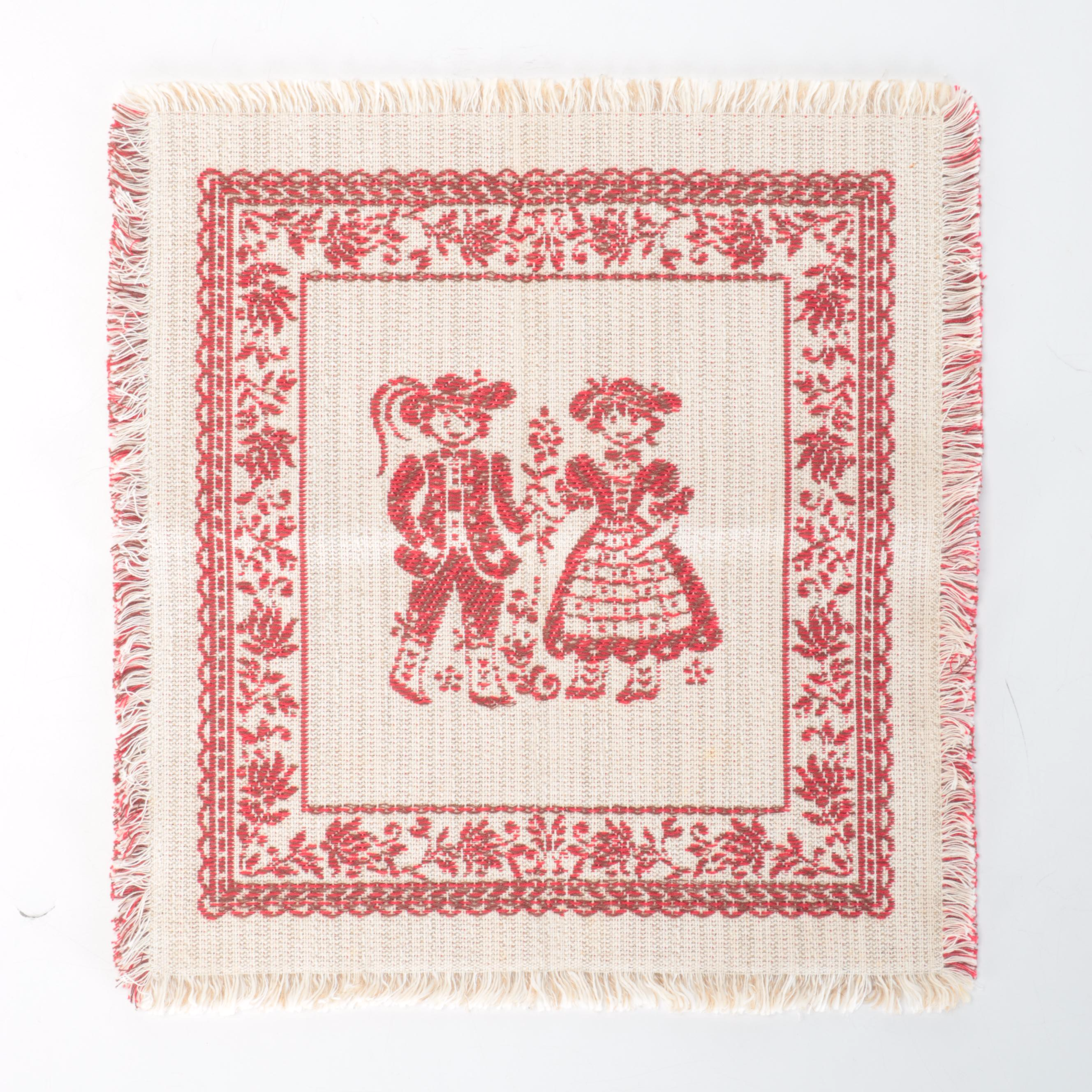 Tirolean Austrian Folk Art Jacquard Woven Placemats and Table Linens