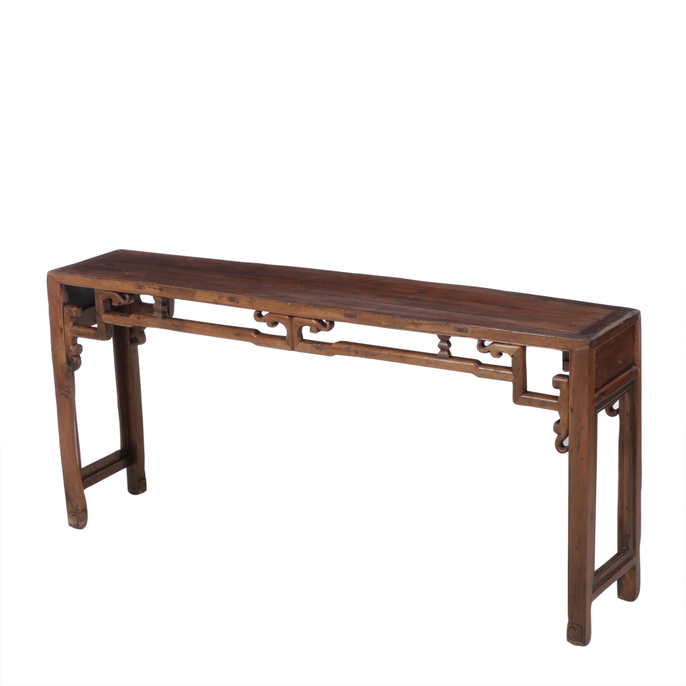 Chinese Carved Pine Altar Table, Antique