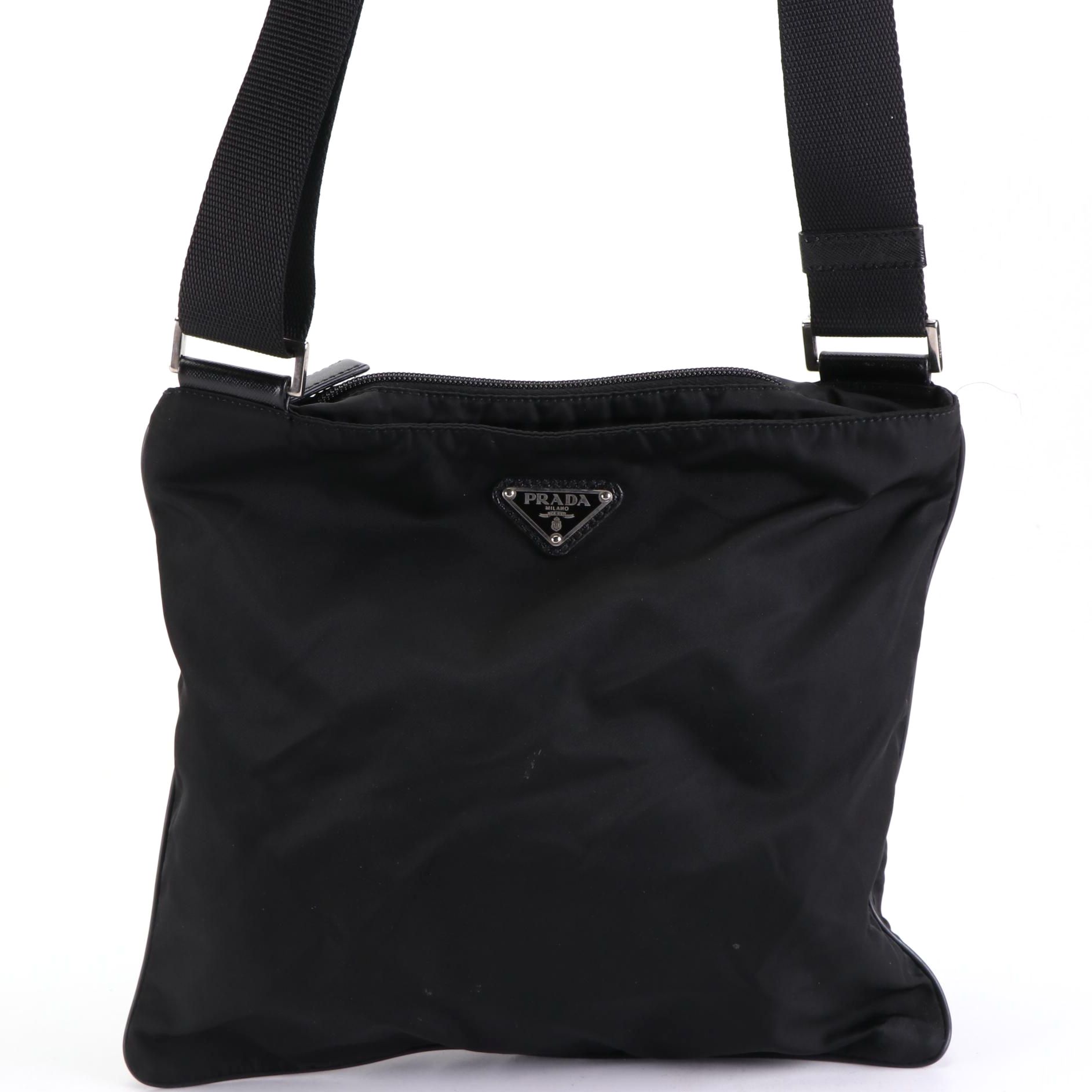 Prada Crossbody Bag in Black Tessuto Nylon