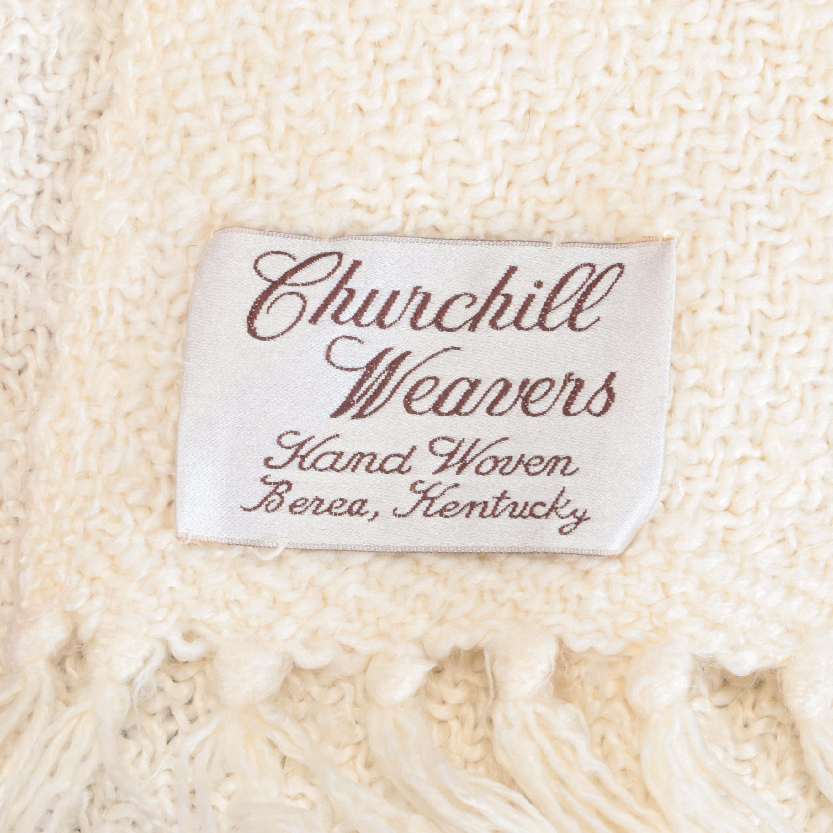 Churchill Weavers Kentucky Handwoven Fringed Throw with Other Plaid Wool Blanket