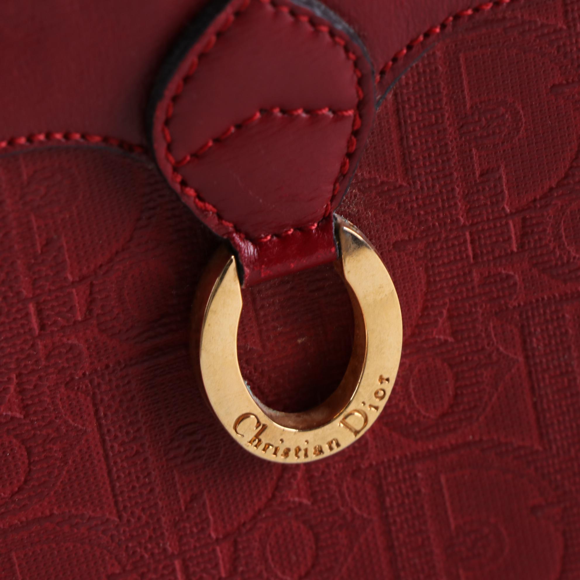 Christian Dior Clutch Pouch in Mongram Canvas and Leather