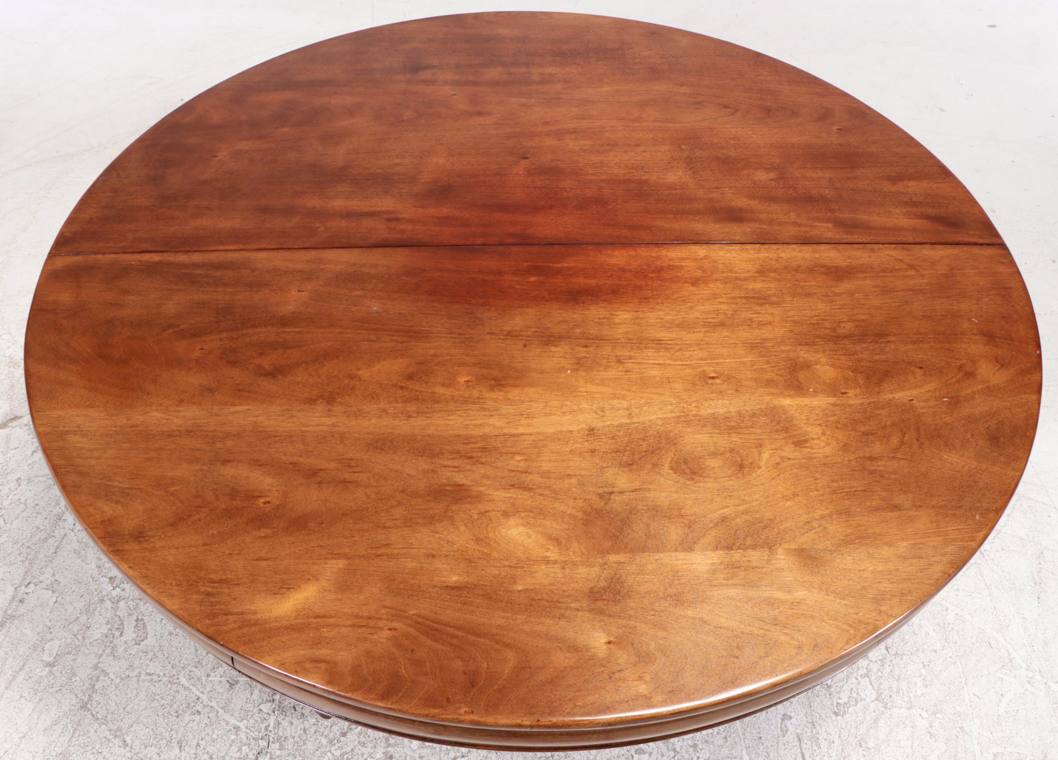 Berkey & Gay American Empire Style Mahogany Dining Chairs and Dining Table