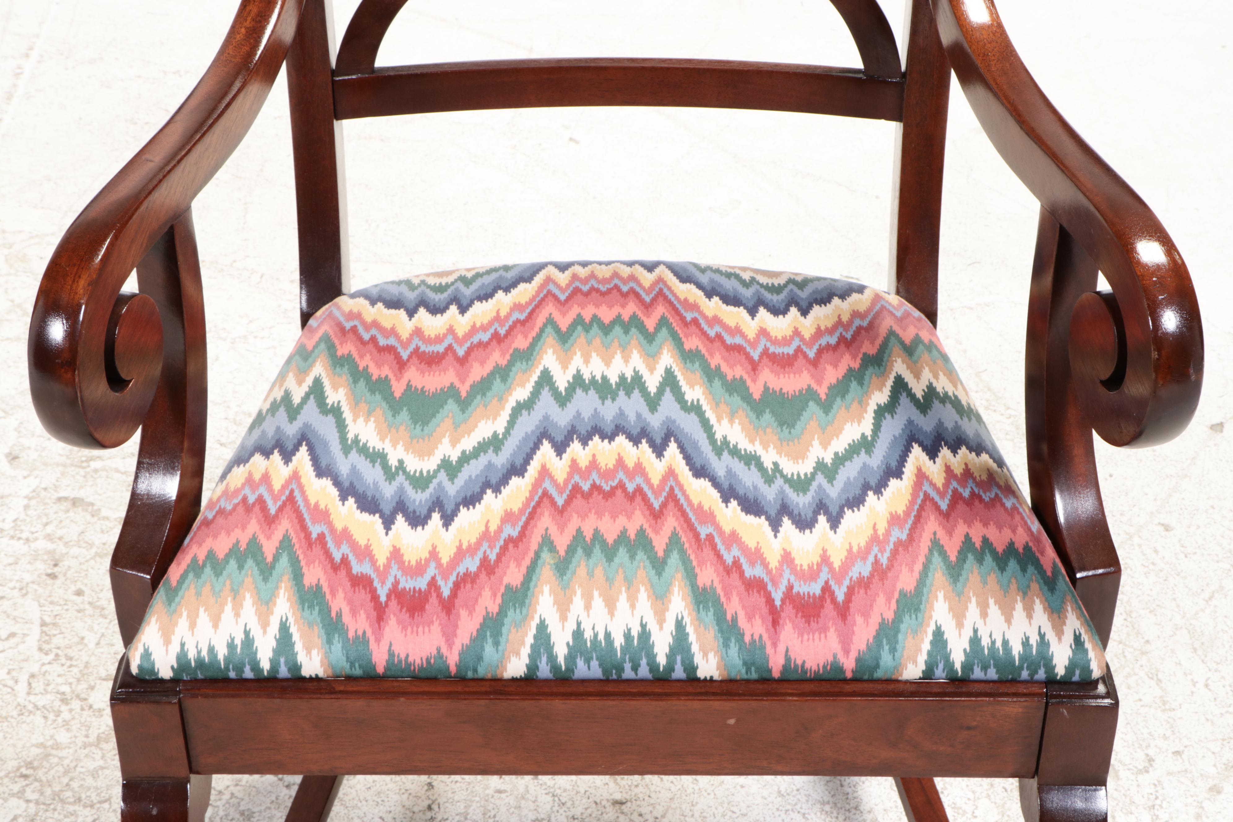 Berkey & Gay American Empire Style Mahogany Dining Chairs and Dining Table