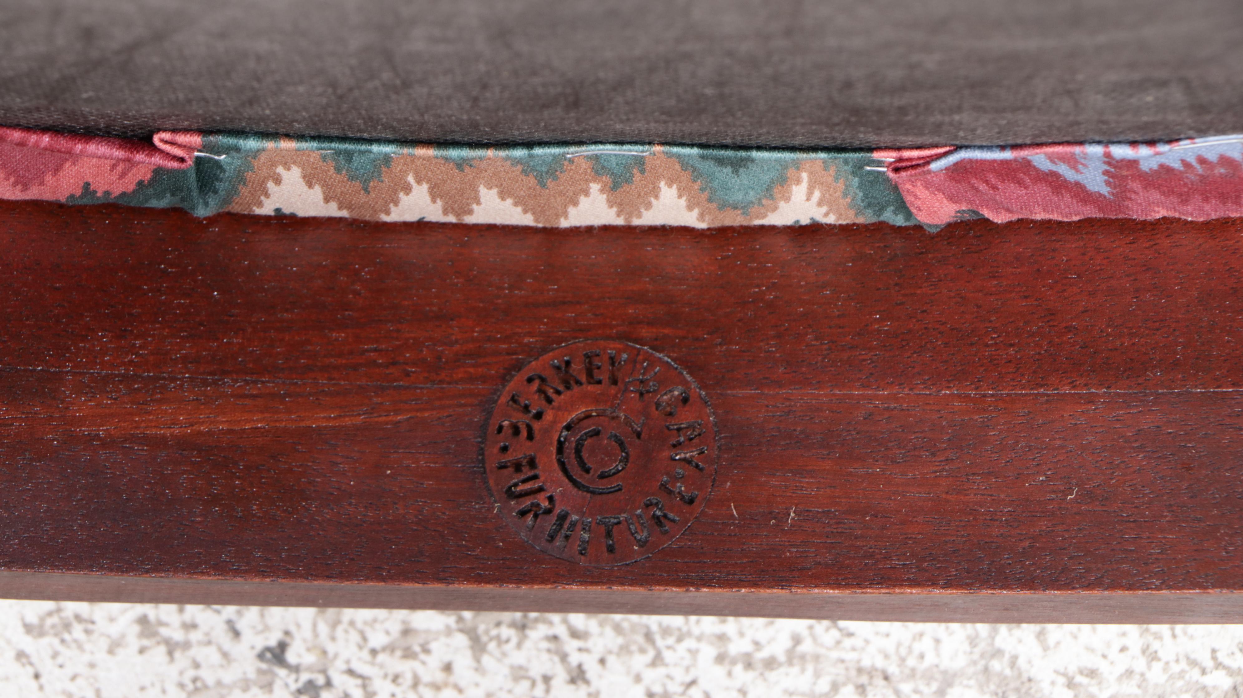 Berkey & Gay American Empire Style Mahogany Dining Chairs and Dining Table