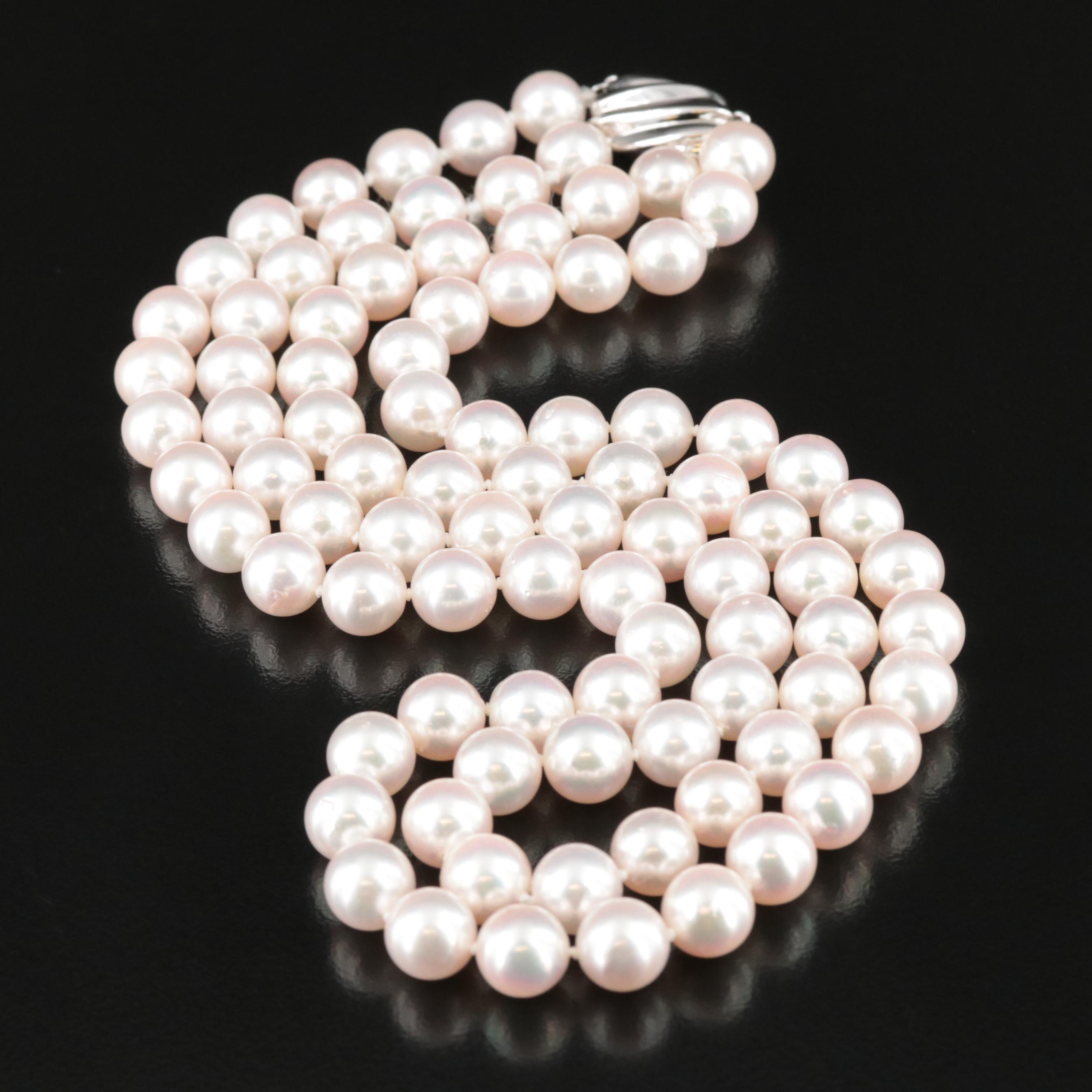 Pearl Double Strand Necklace